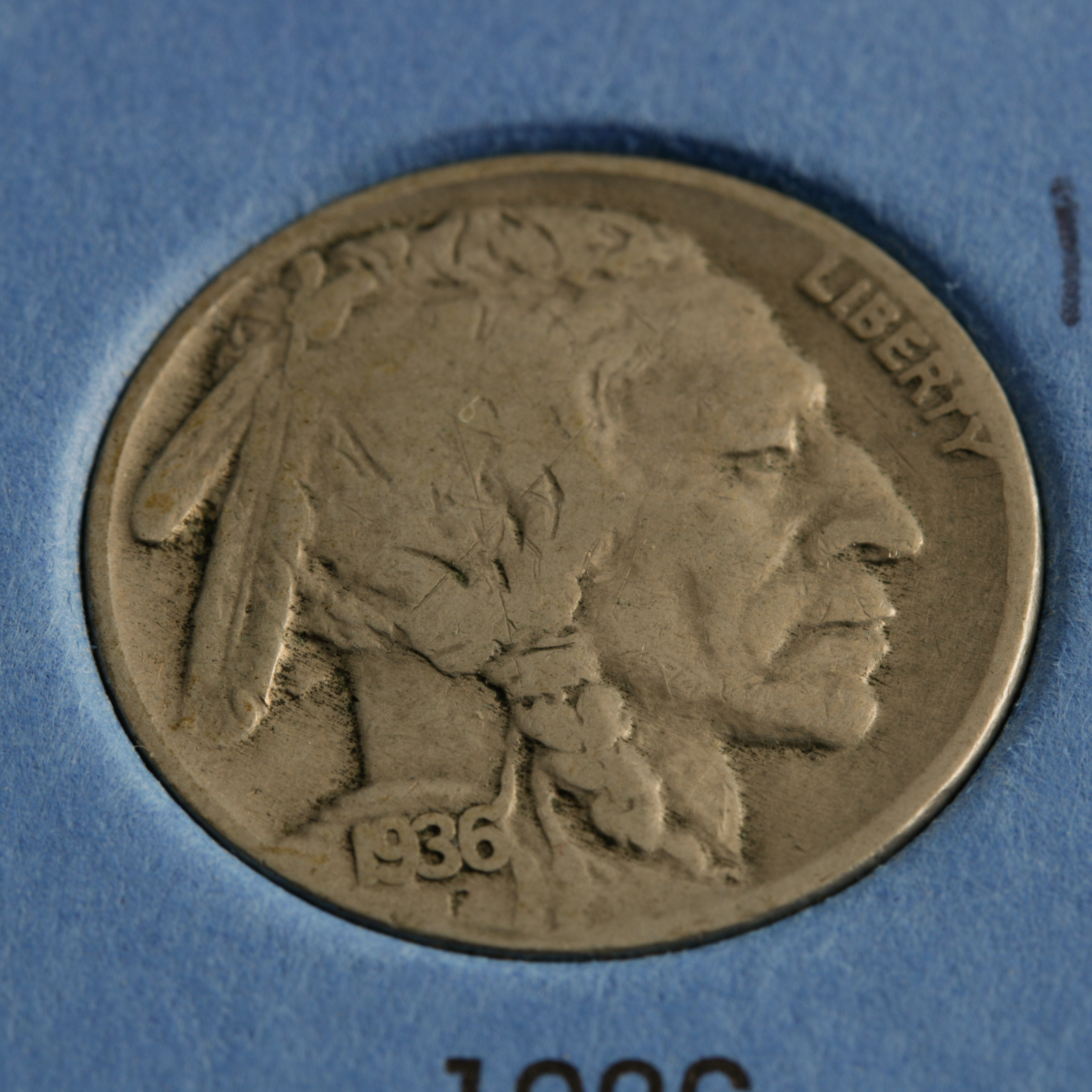 Group of 24 Buffalo Nickels in a Whitman Coin Folder Ranging in Age from 1914 to 1937