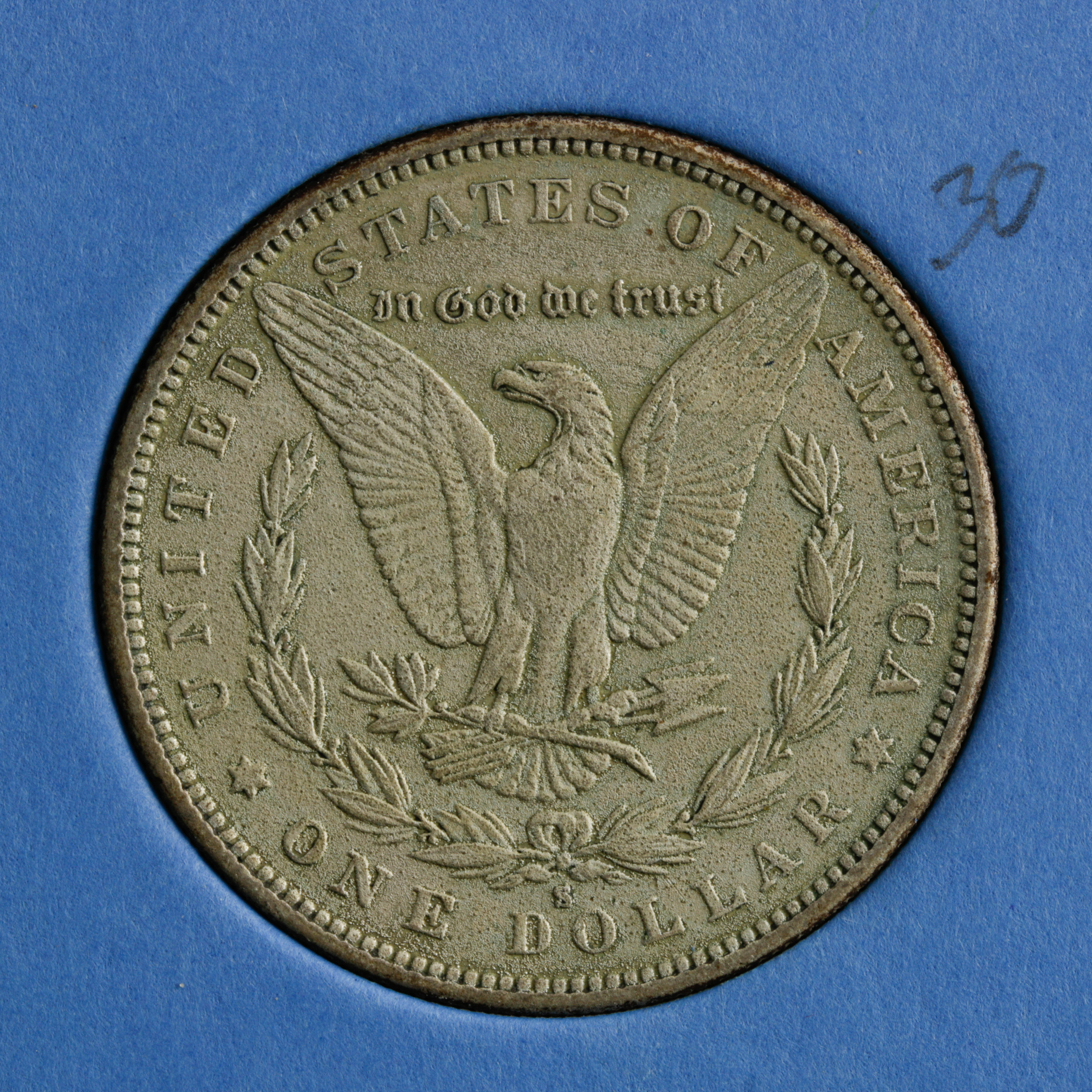 Group of 9 Silver Morgan Dollars in a Whitman Coin Folder Ranging in Age from 1884 to 1890