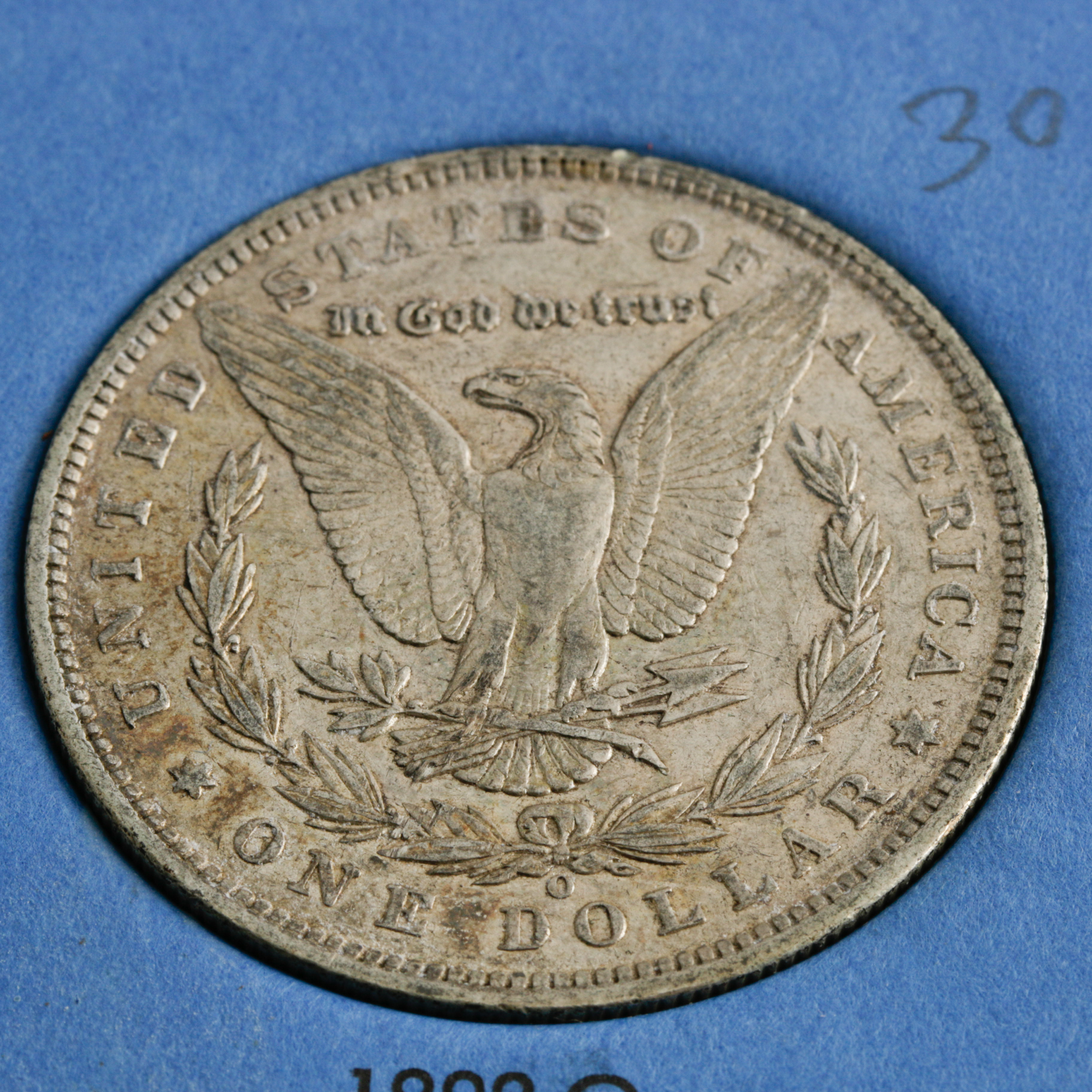 Group of 4 Silver Morgan Dollars in a Whitman Coin Folder Ranging in Age from 1891 to 1896