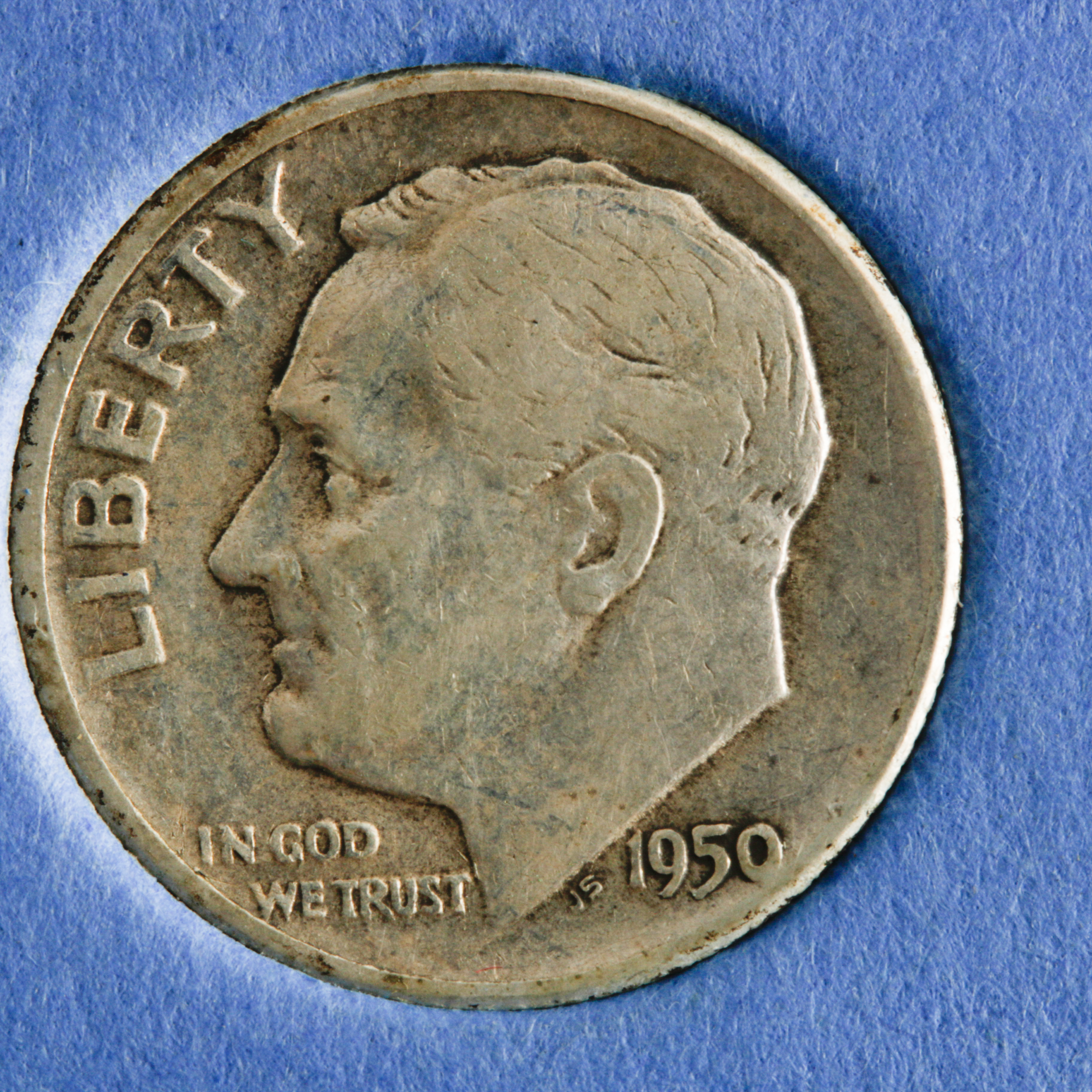 Group of 47 Silver Roosevelt Dimes in a Whitman Coin Folder Ranging in Age from 1946 to 1964