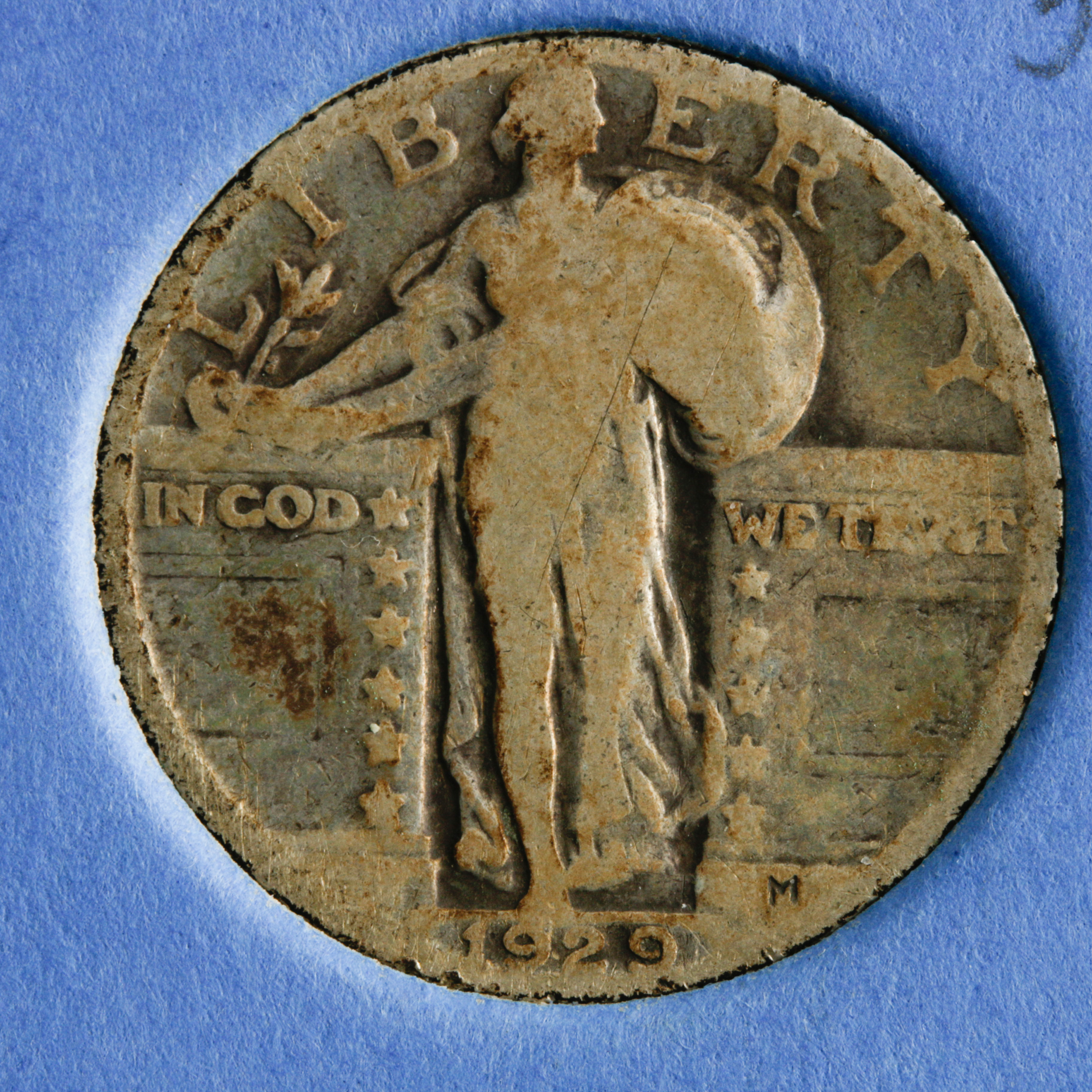 Group of 10 Standing Liberty Silver Quarters in a Whitman Coin Folder Ranging in Age from 1917 to 1930