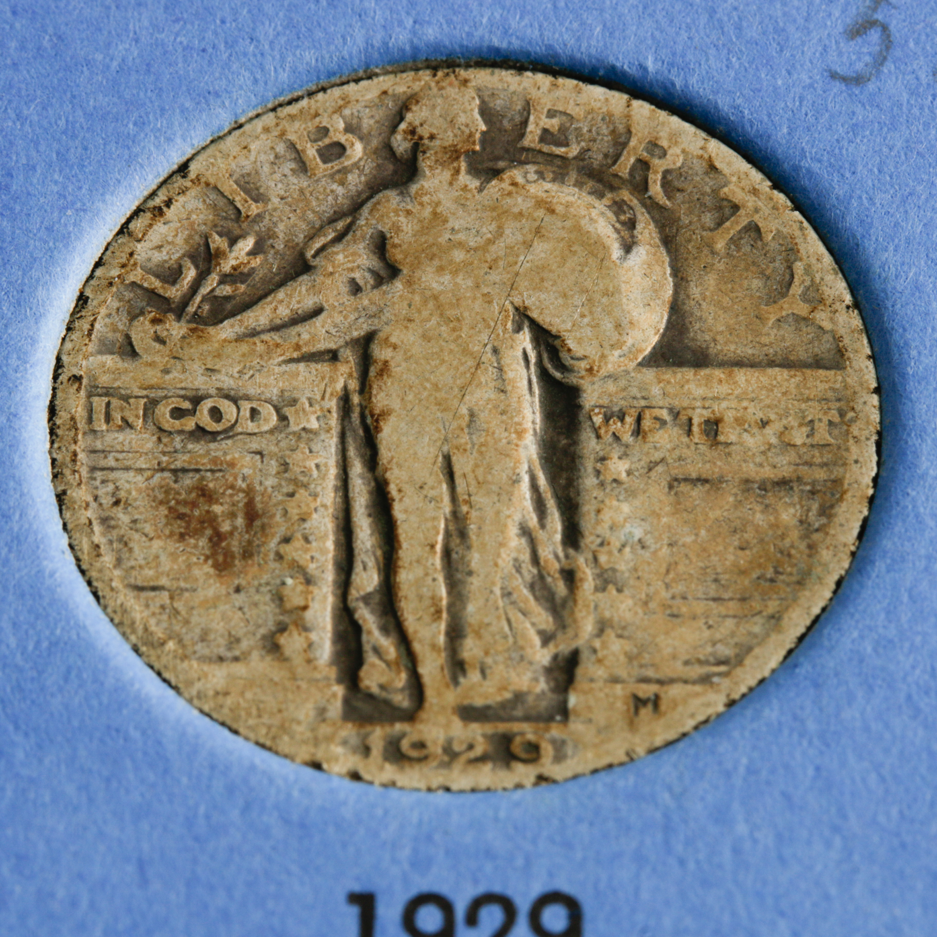 Group of 10 Standing Liberty Silver Quarters in a Whitman Coin Folder Ranging in Age from 1917 to 1930