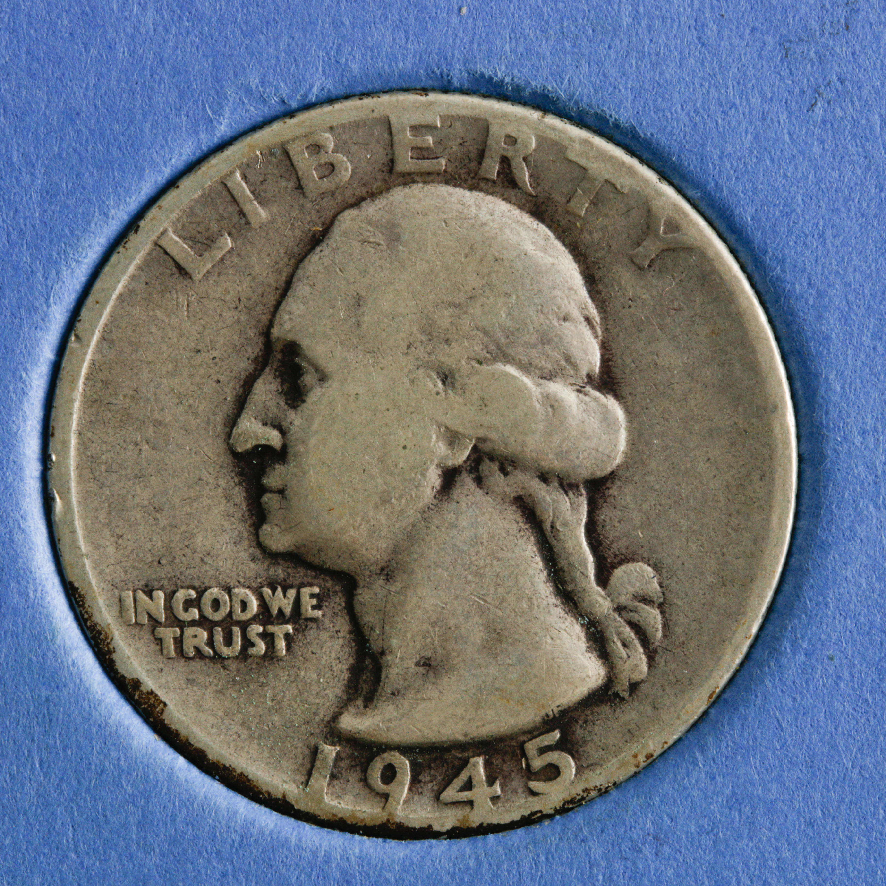 Group of 34 George Washington Silver Quarters in a Whitman Coin Folder Ranging in Age from 1932 to 1945