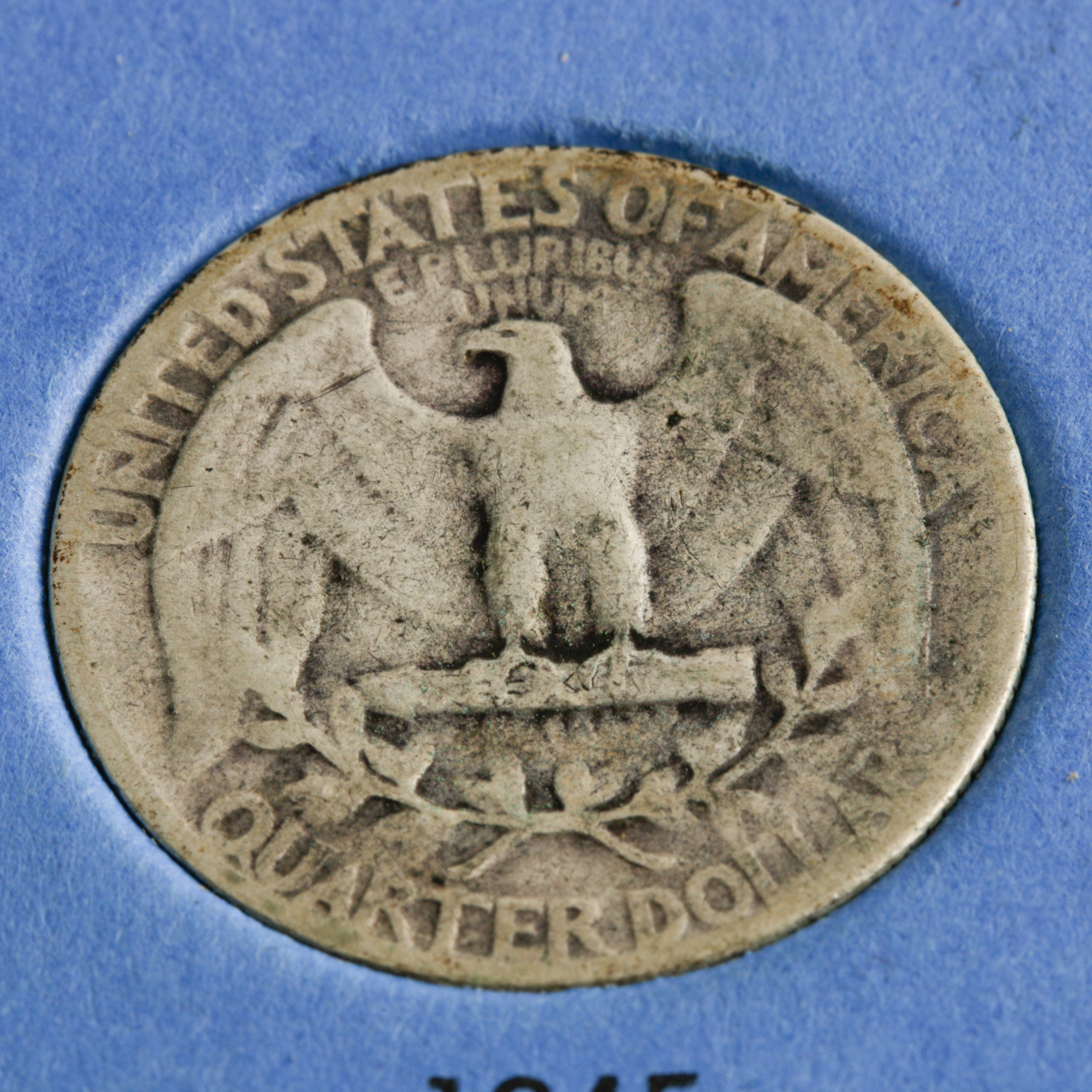 Group of 34 George Washington Silver Quarters in a Whitman Coin Folder Ranging in Age from 1932 to 1945