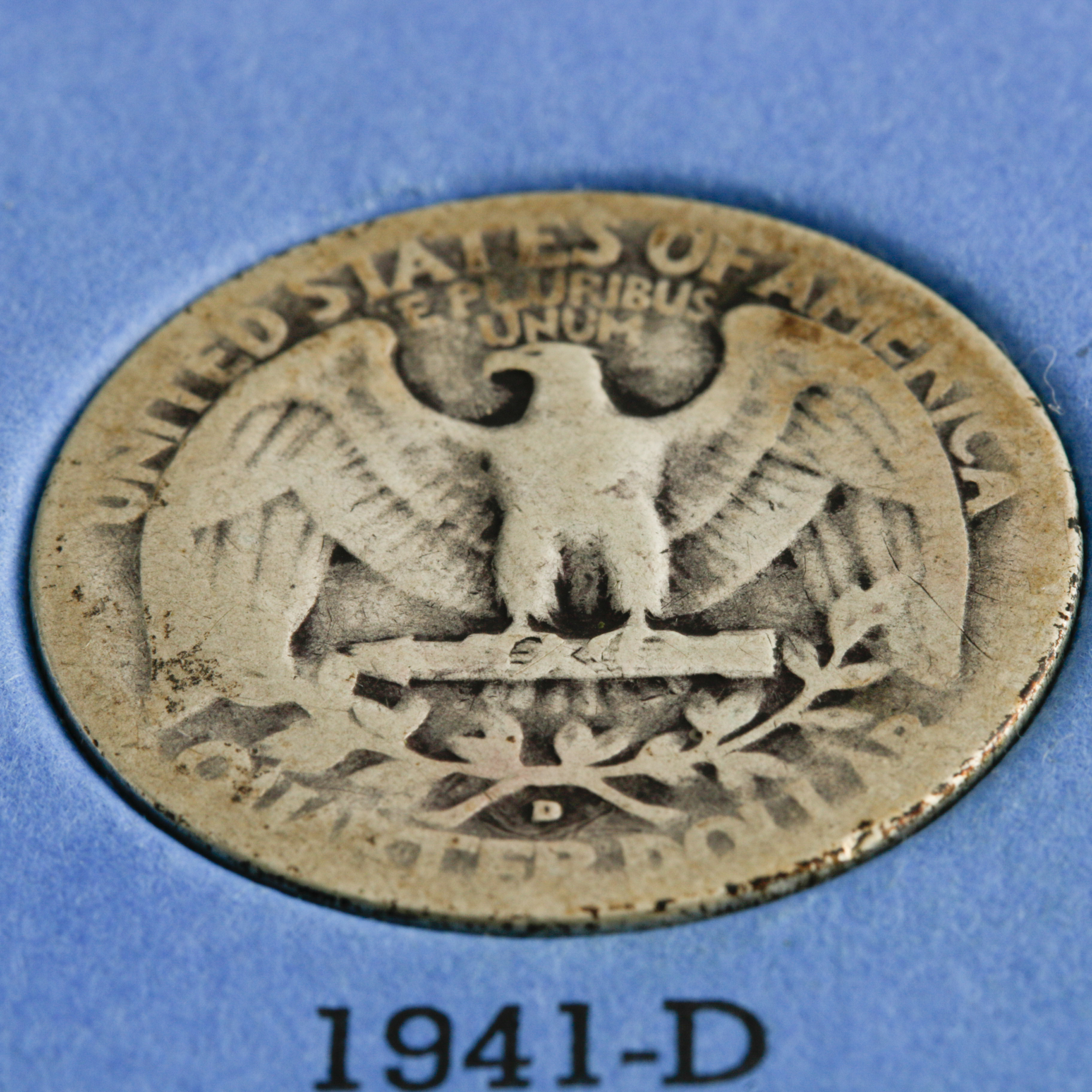 Group of 34 George Washington Silver Quarters in a Whitman Coin Folder Ranging in Age from 1932 to 1945