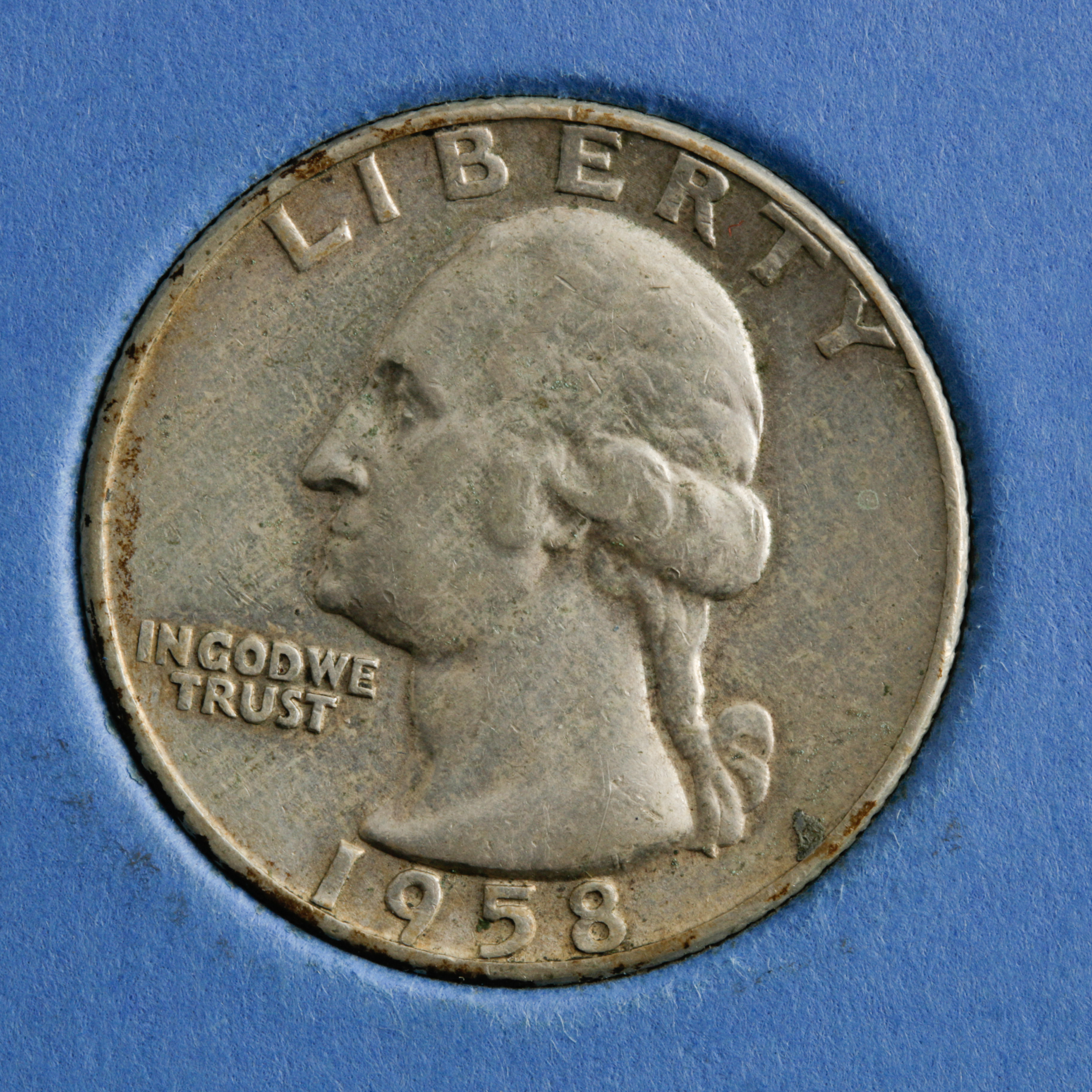 Group of 36 George Washington Silver Quarters in a Whitman Coin Folder Ranging in Age from 1946 to 1959