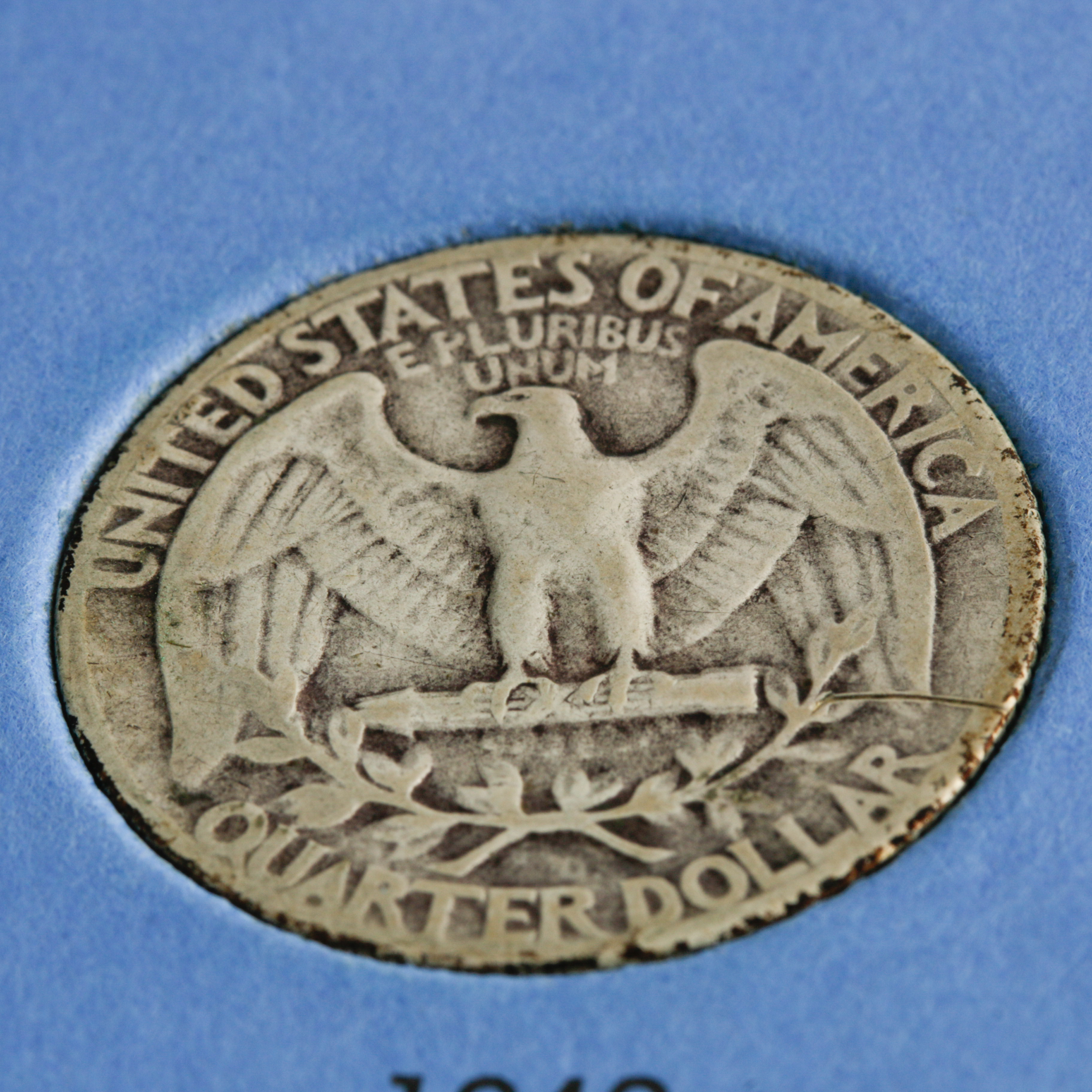 Group of 36 George Washington Silver Quarters in a Whitman Coin Folder Ranging in Age from 1946 to 1959