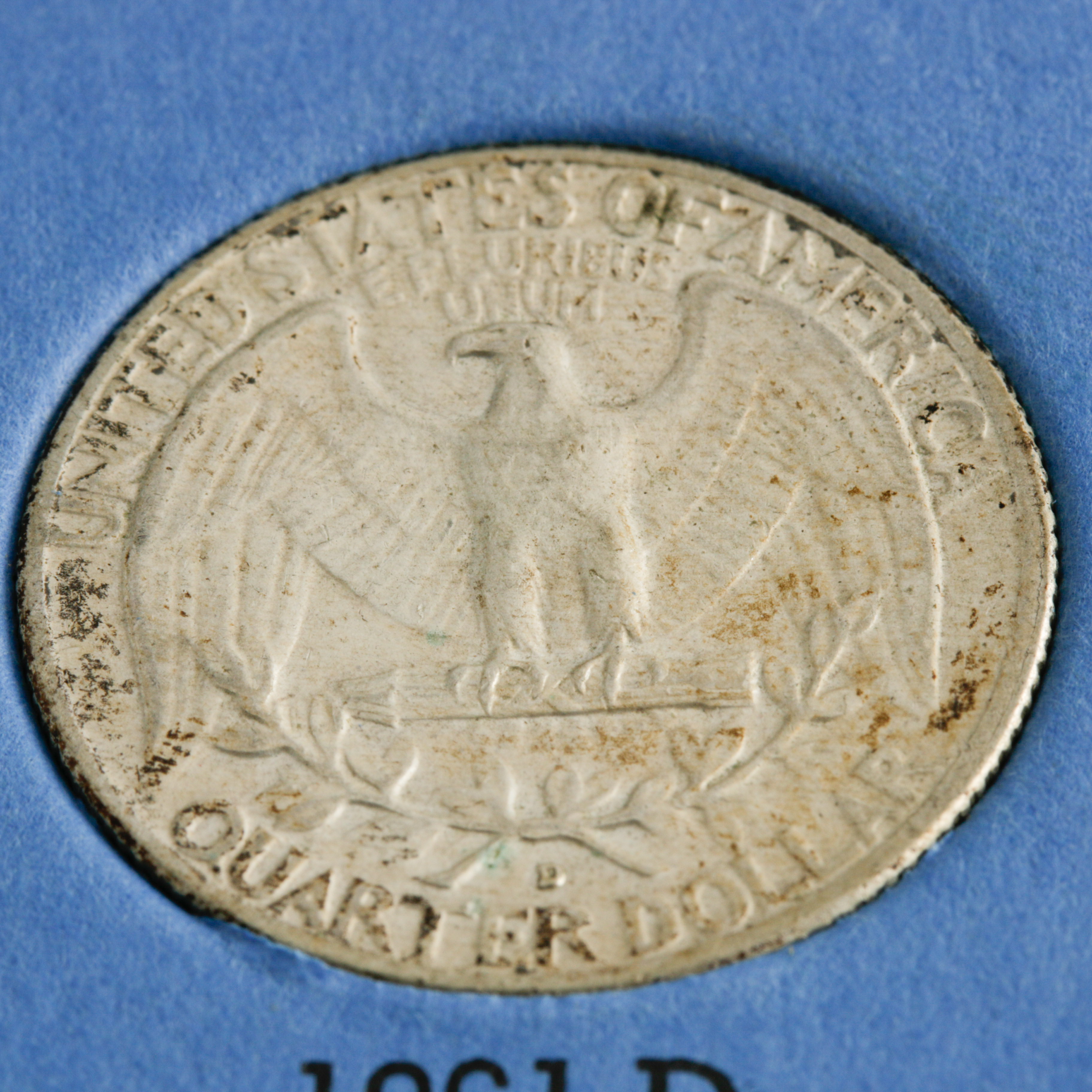 Group of 10 George Washington Silver Quarters in a Whitman Coin Folder Ranging in Age from 1960 to 1964