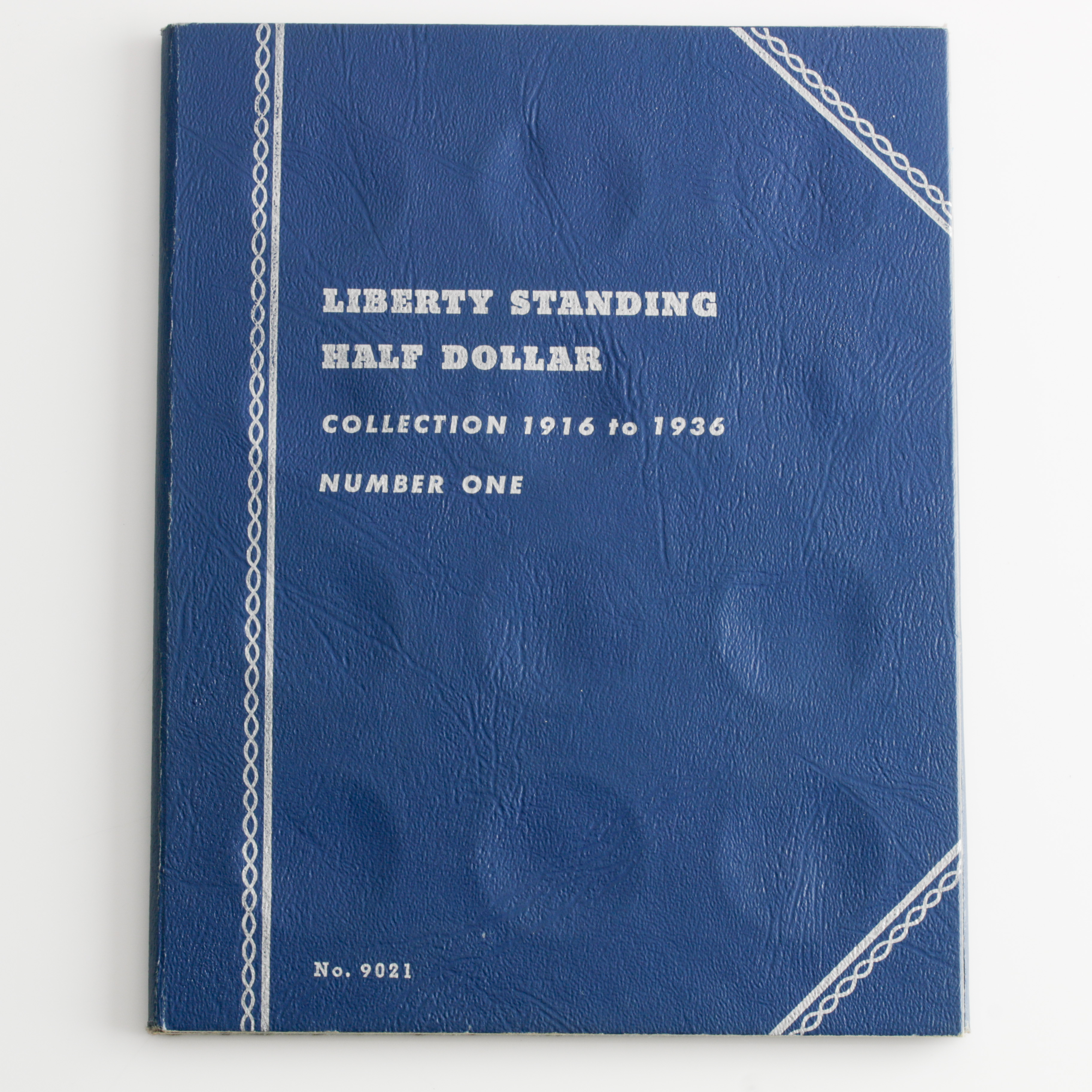 Group of 14 Walking Liberty Silver Half Dollars in a Whitman Coin Folder Ranging in Age from 1917 to 1936