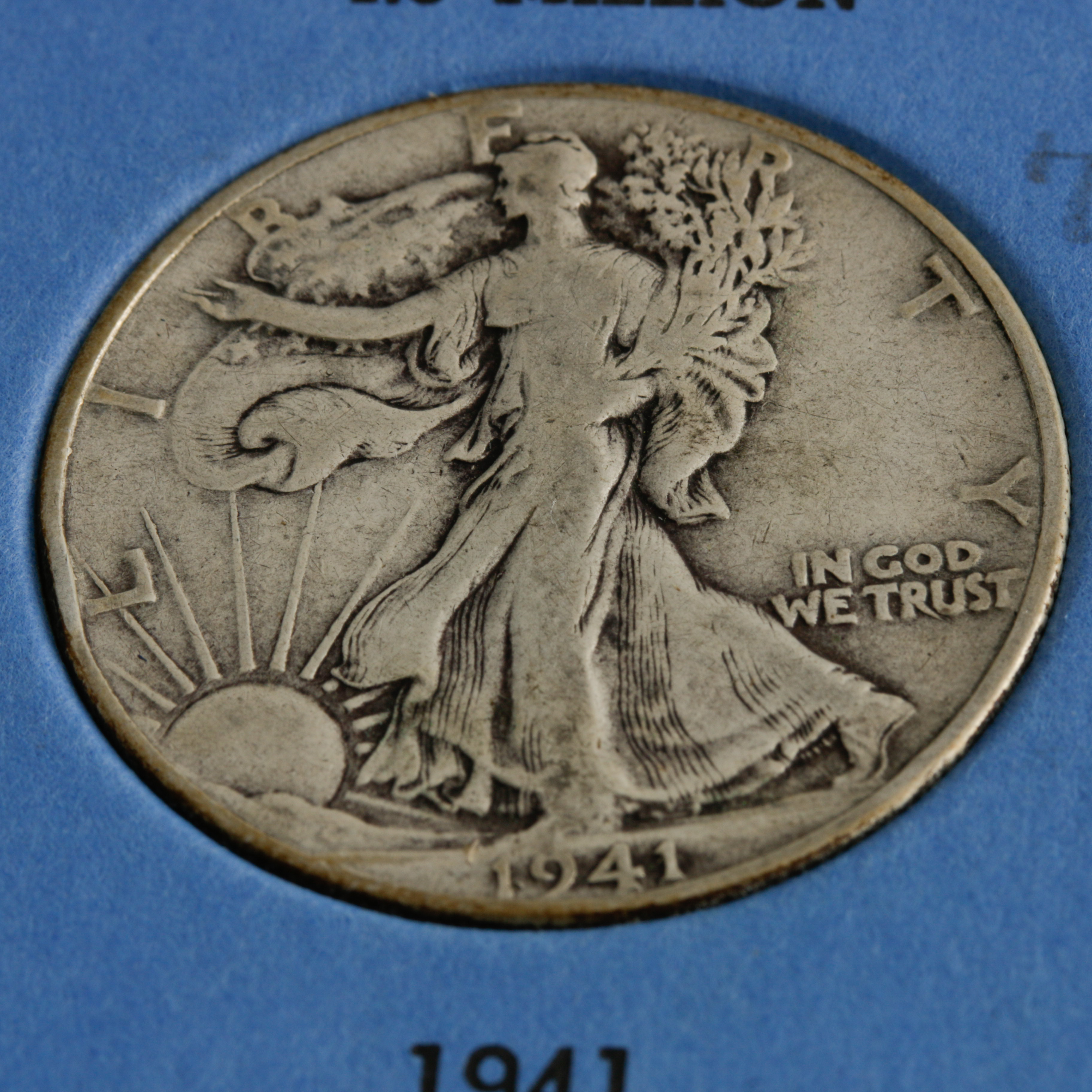 Group of 26 Walking Liberty Silver Half Dollars in a Whitman Coin Folder Ranging in Age from 1937 to 1947