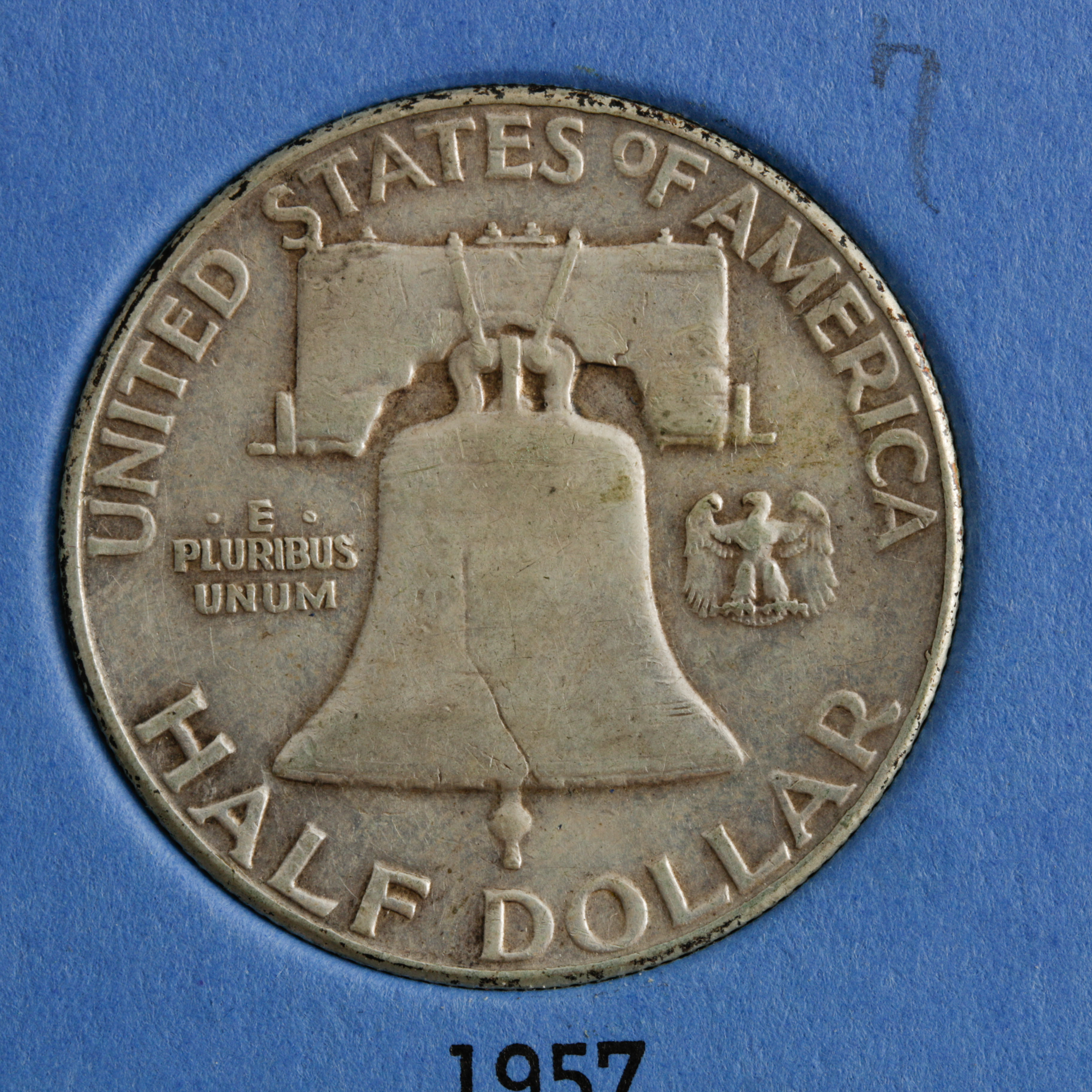 Group of 28 Benjamin Franklin Silver Half Dollars in a Whitman Coin Folder Ranging in Age from 1949 to 1963