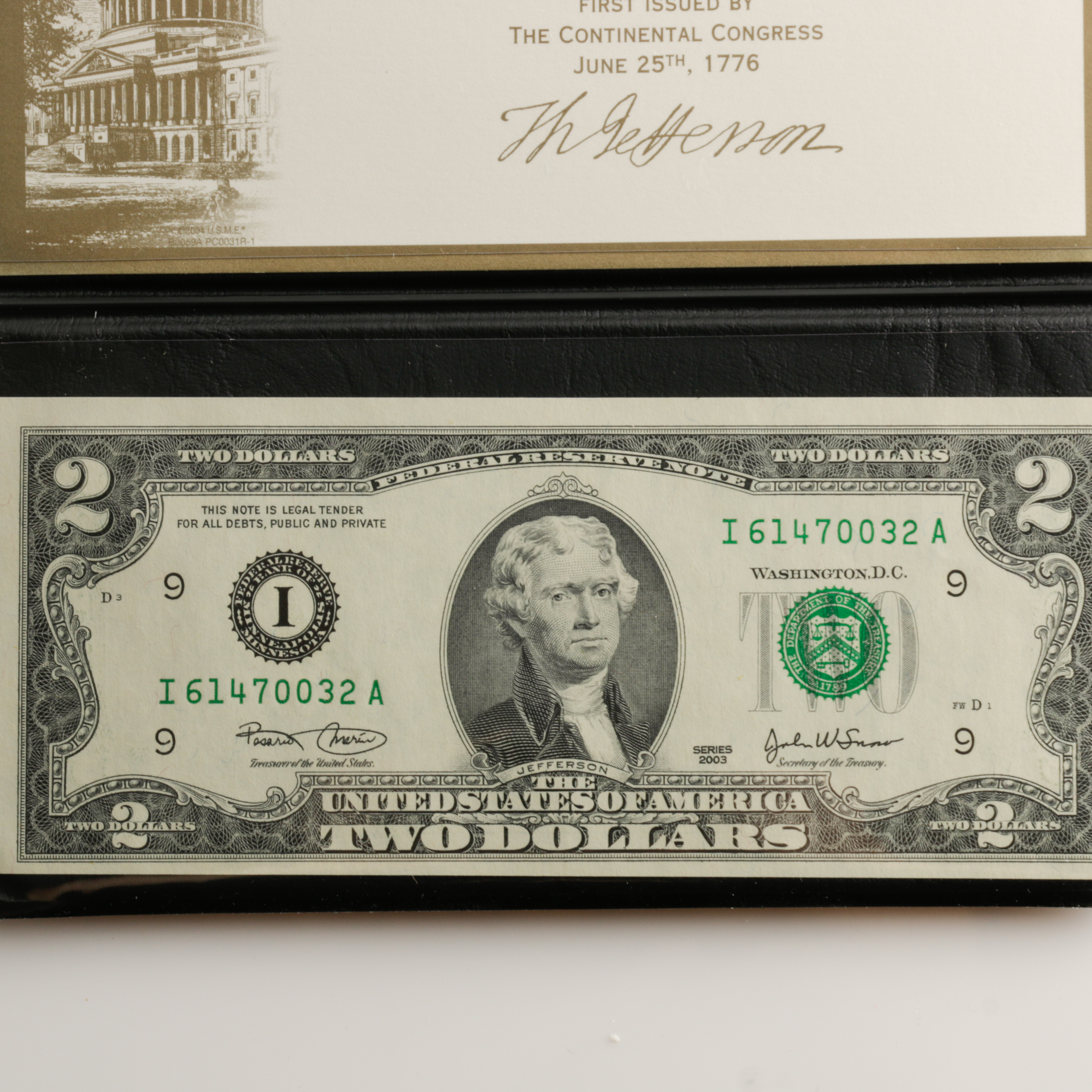 Sixty-Seven Series 2003 Two-Dollar Federal Reserve Notes