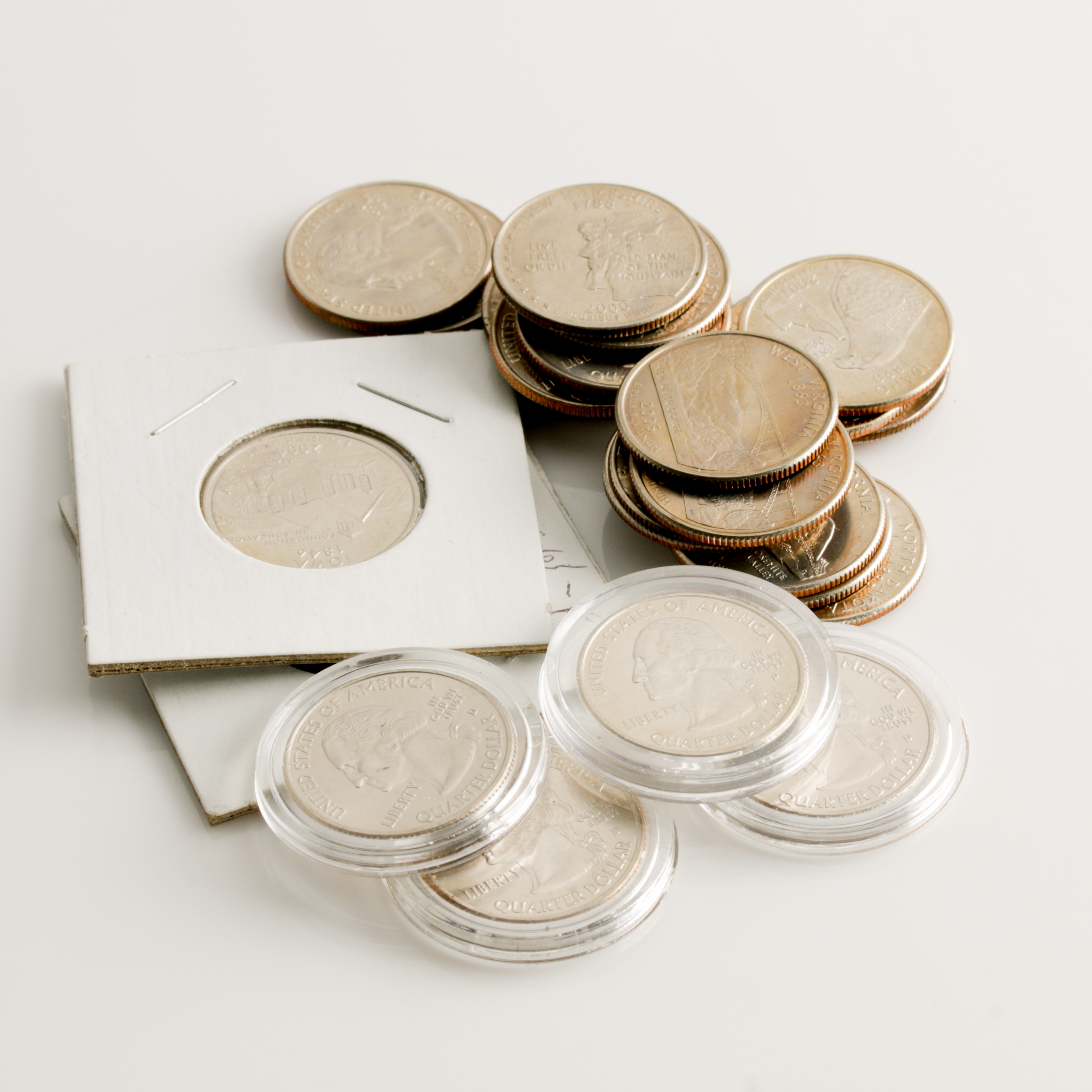 Thirteen U.S. Statehood Quarters and Three Bicentennial Quarters