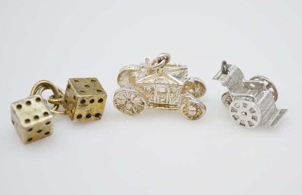 Fifteen Sterling Silver Charms