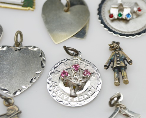 Nineteen Sterling Silver Charms