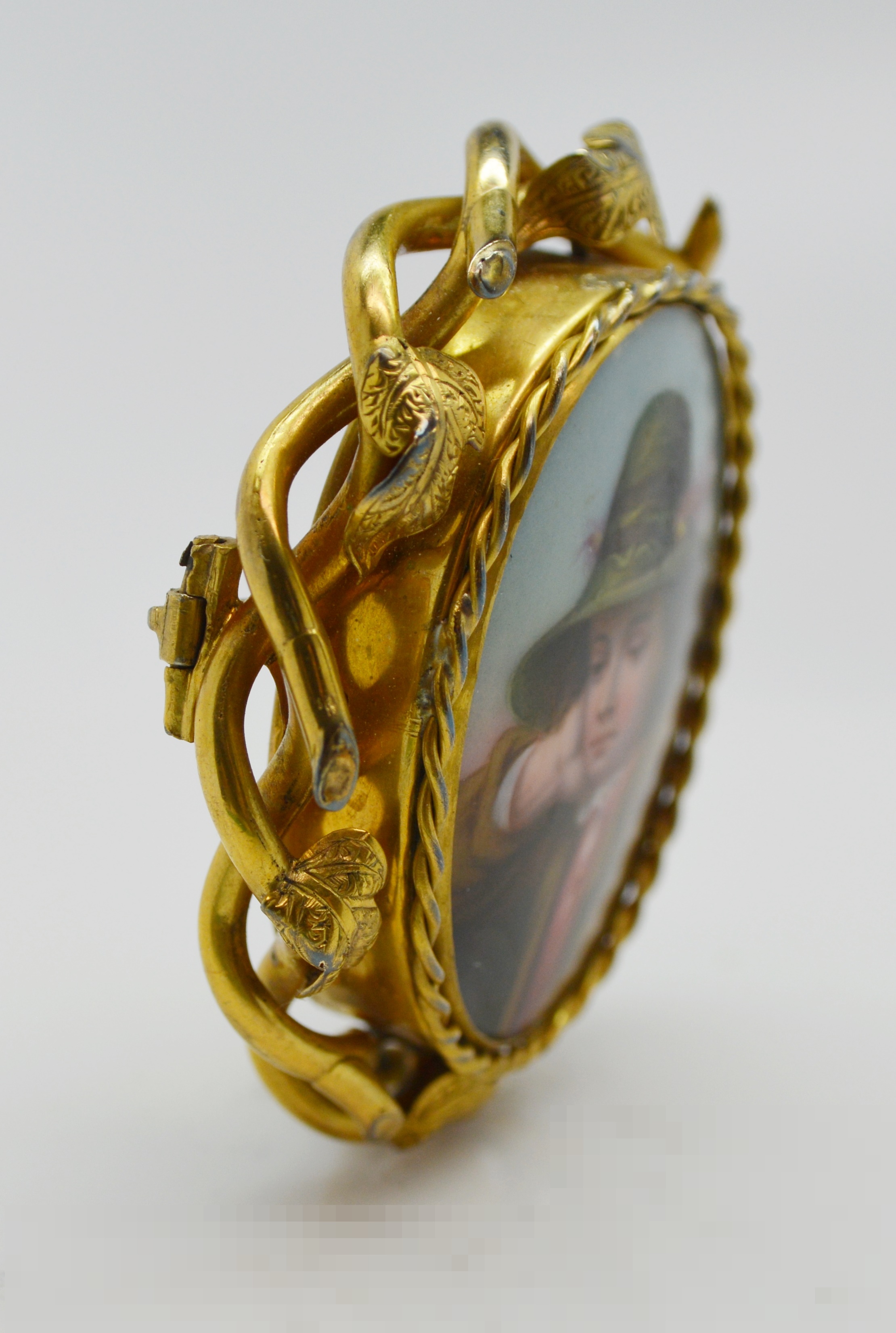 Antique Victorian Gold Filled Portrait Brooch