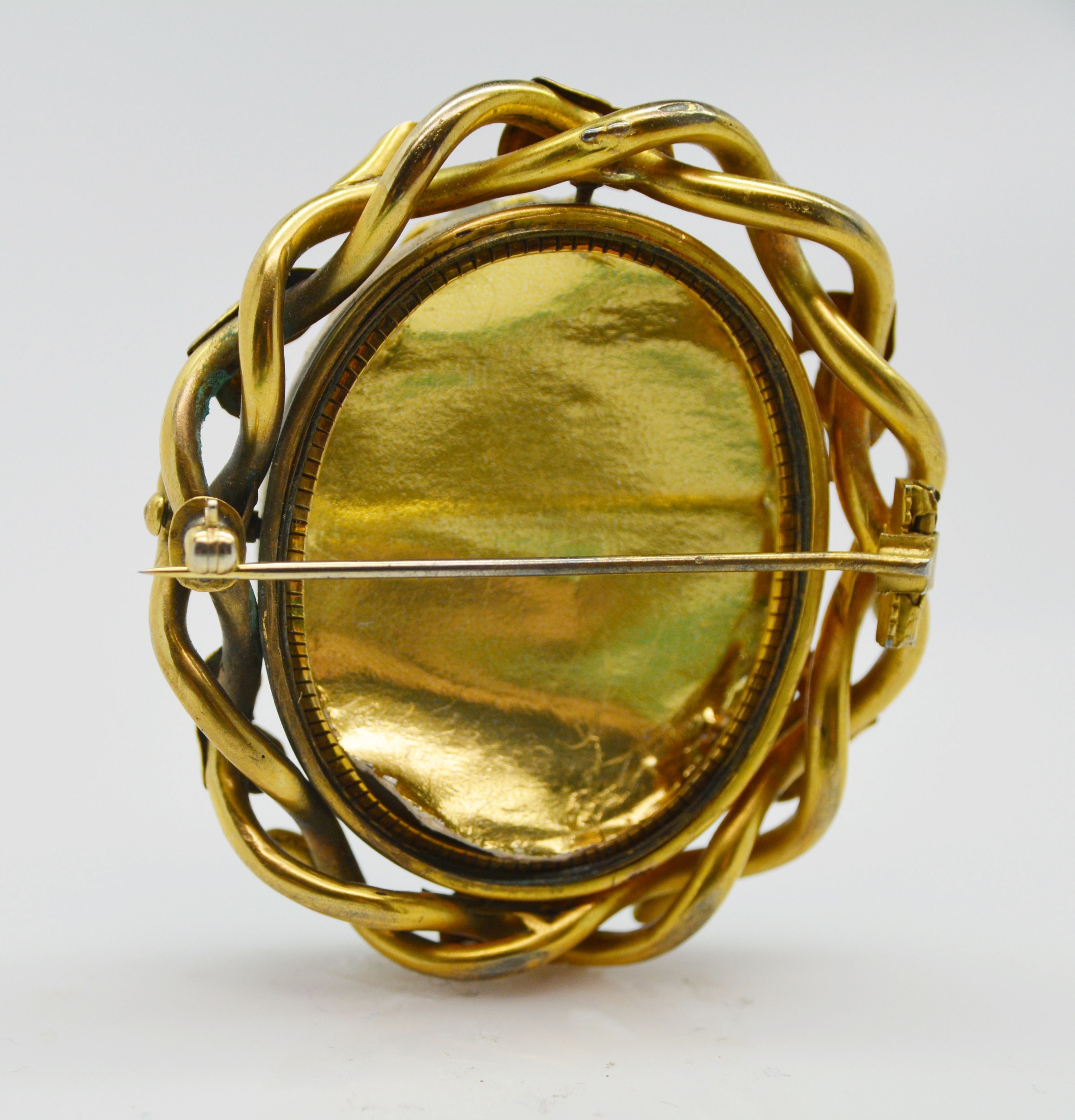 Antique Victorian Gold Filled Portrait Brooch