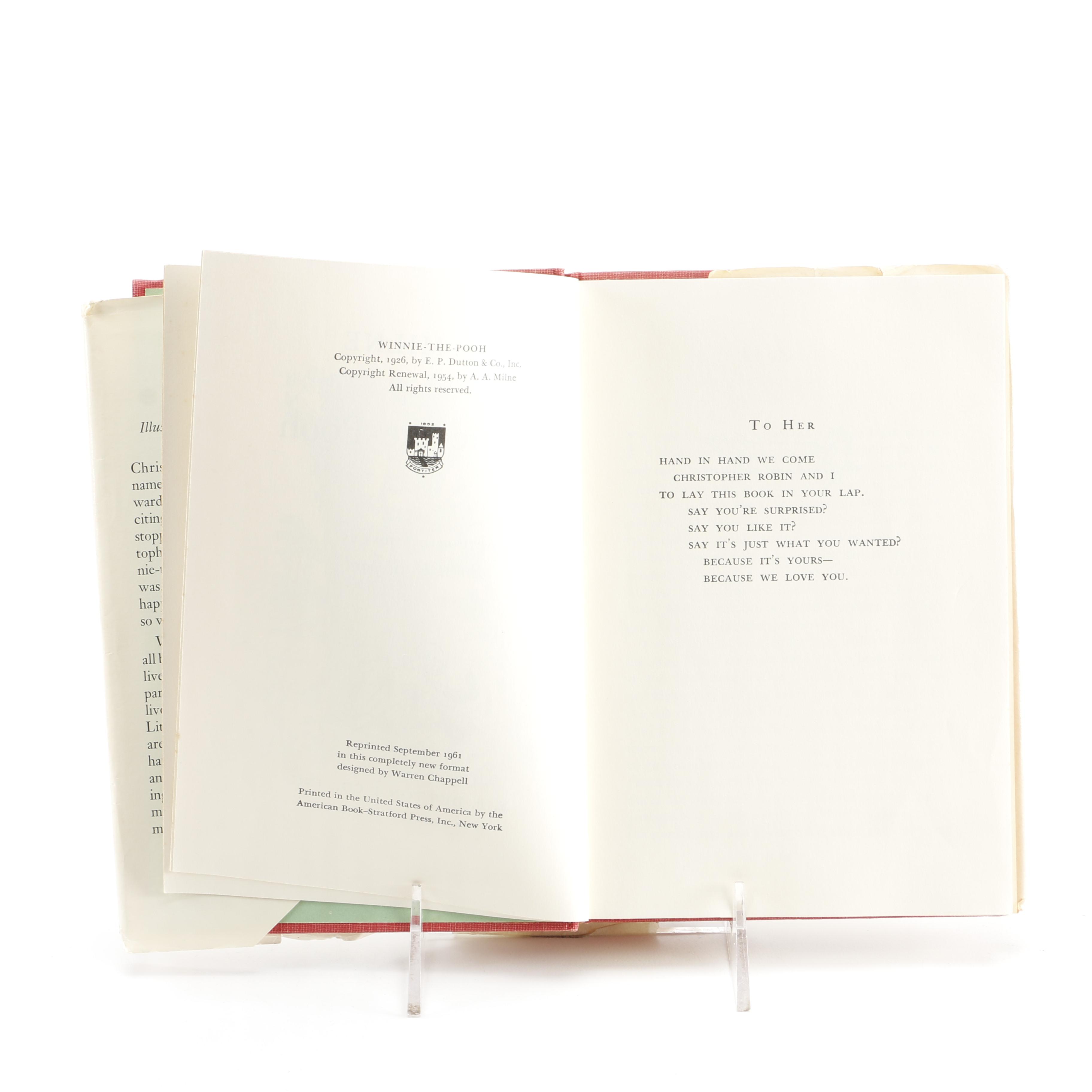 1961 "Winnie-the-Pooh" and 1965 "The Pooh Story Book" by A. A. Milne