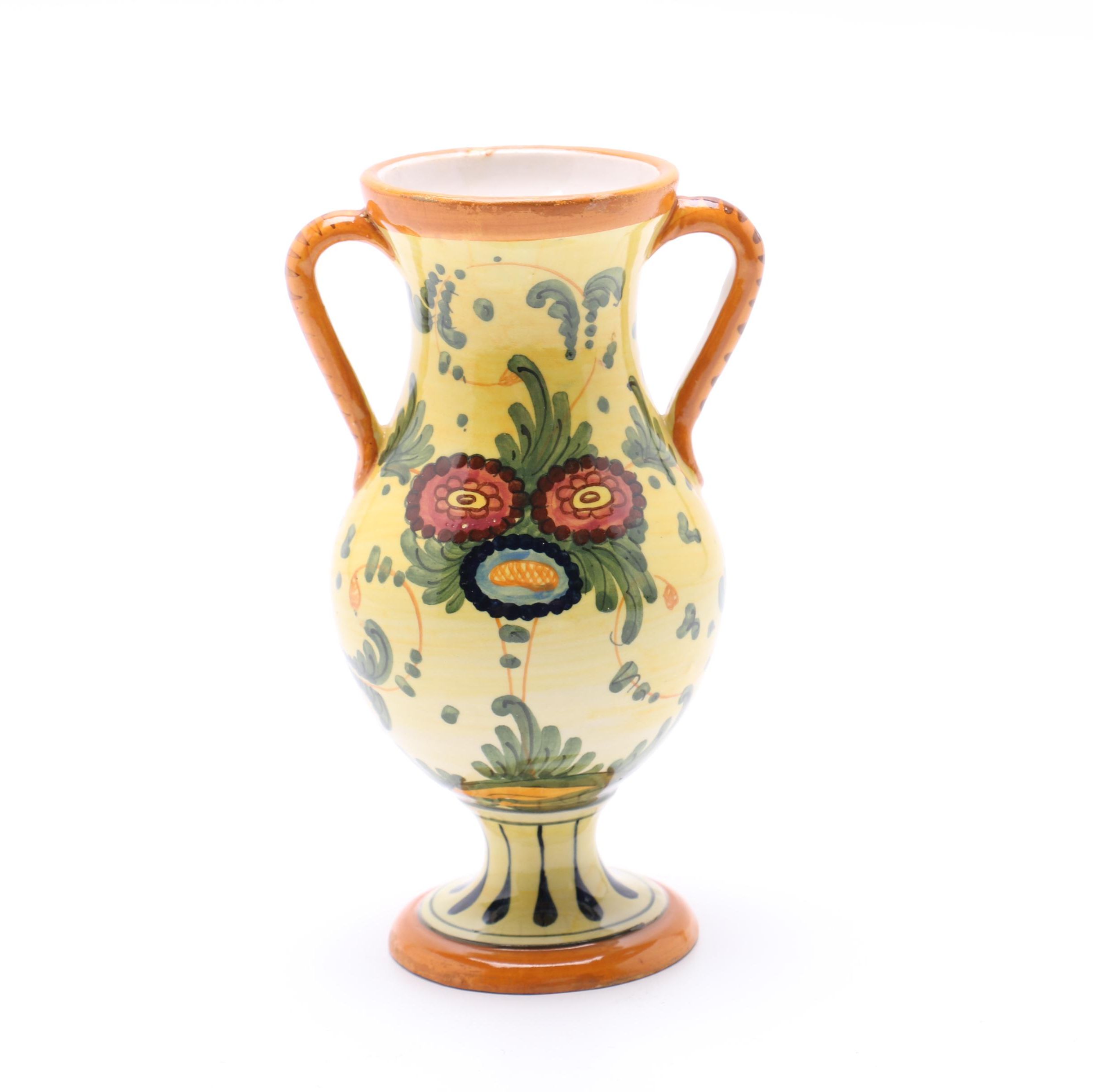 Hand-Painted Italian Vase
