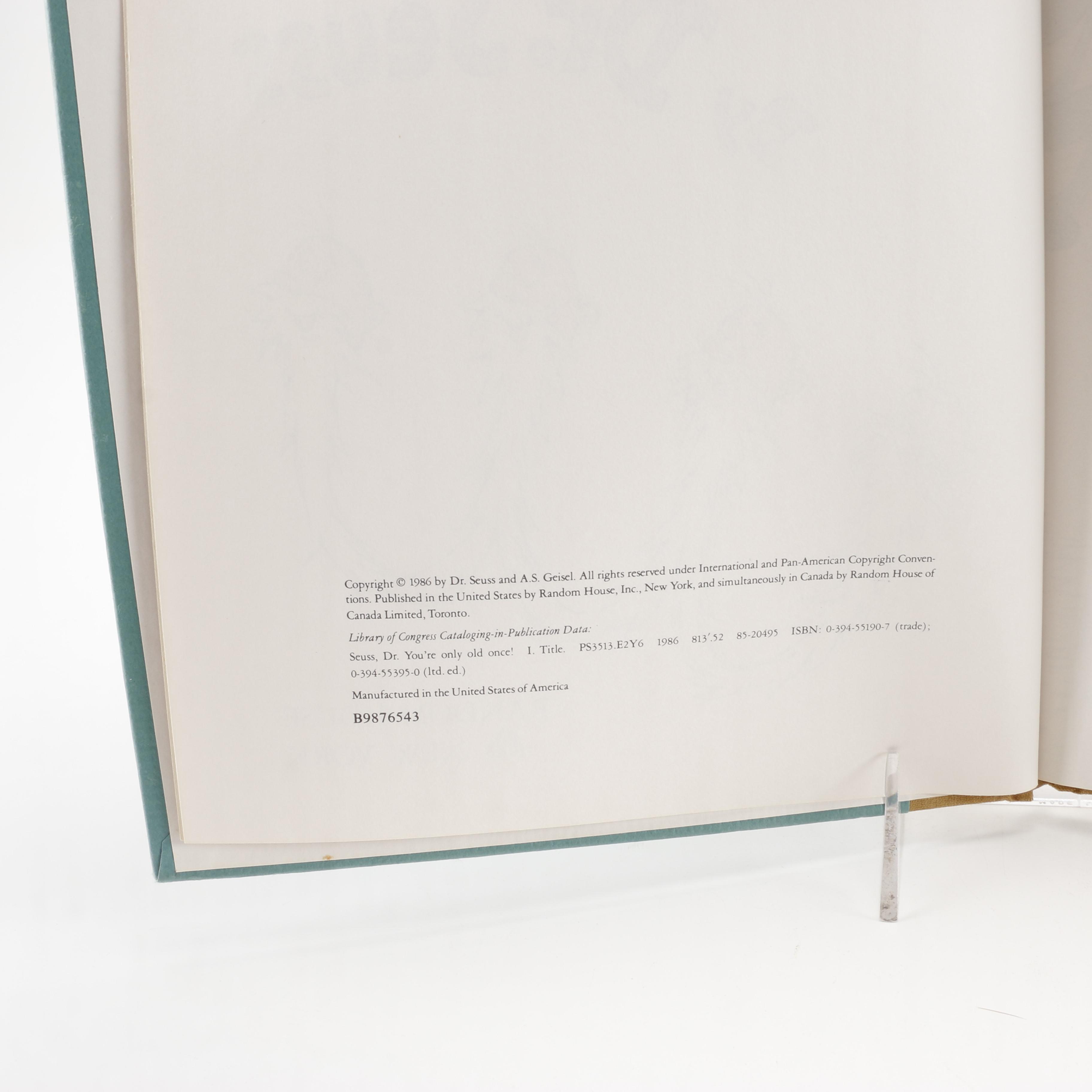 1986 "You're Only Old Once!" by Dr. Seuss