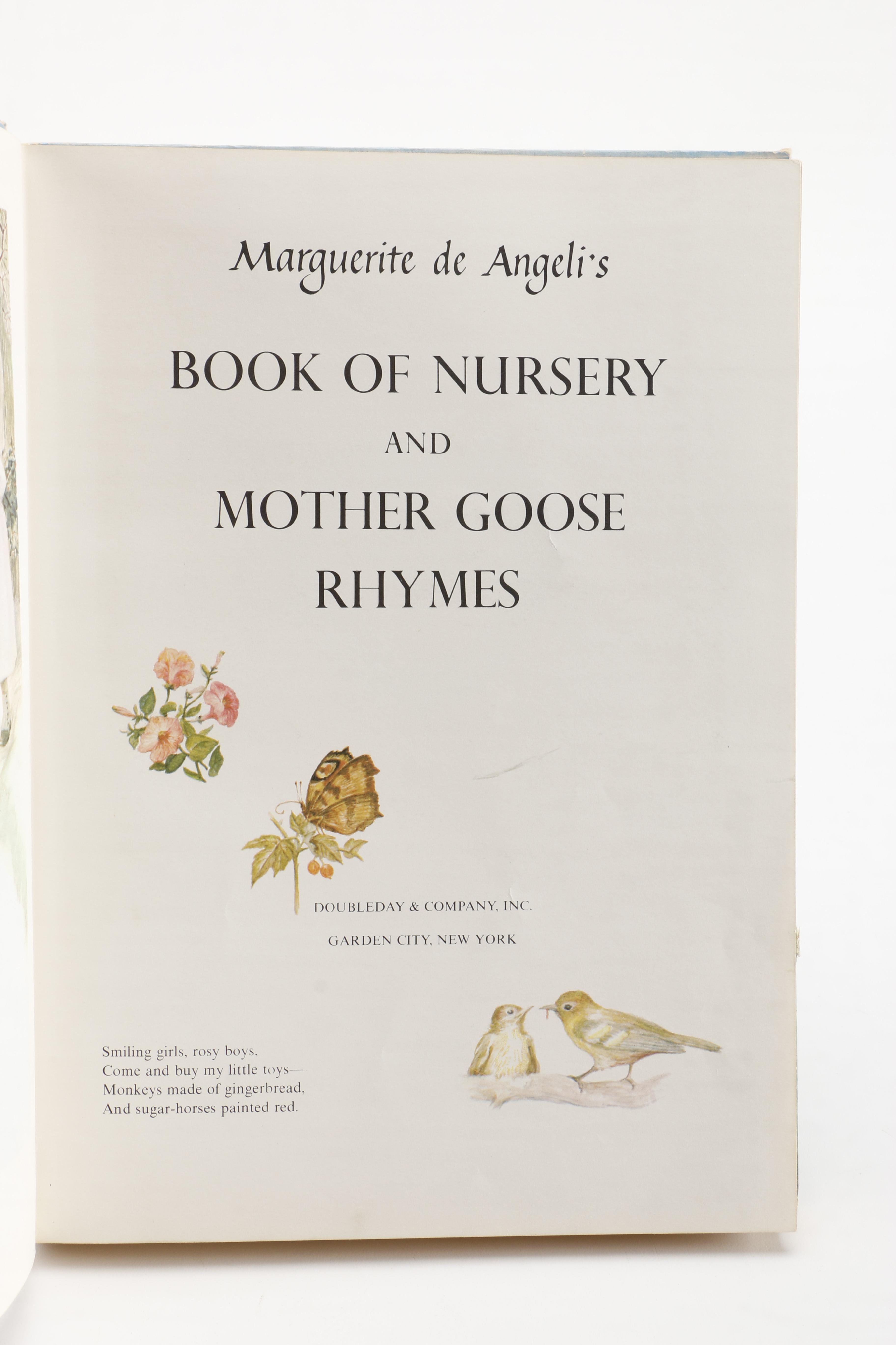 1954 "Book of Nursery and Mother Goose Rhymes" by Marguerite de Angeli