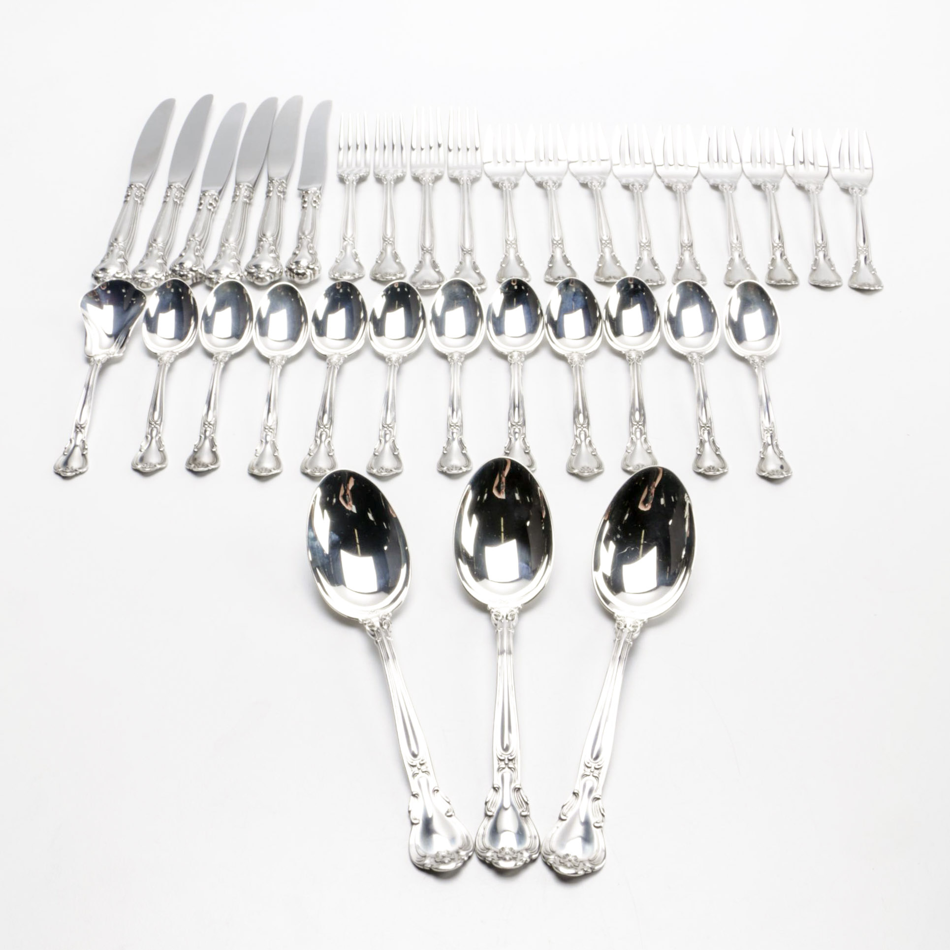 Gorham Manufacturing Co. "Chantilly" Sterling Silver Flatware Set