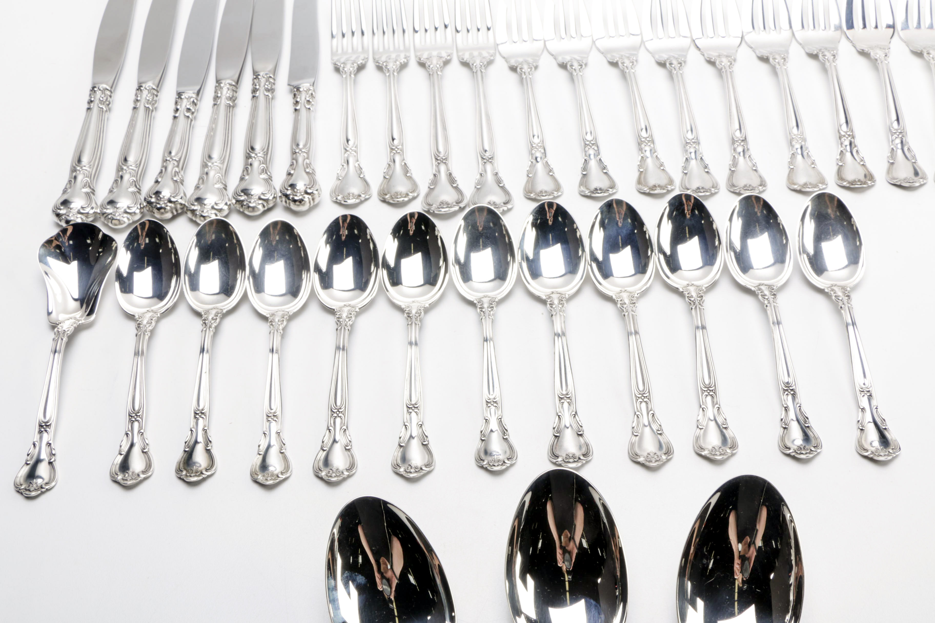 Gorham Manufacturing Co. "Chantilly" Sterling Silver Flatware Set