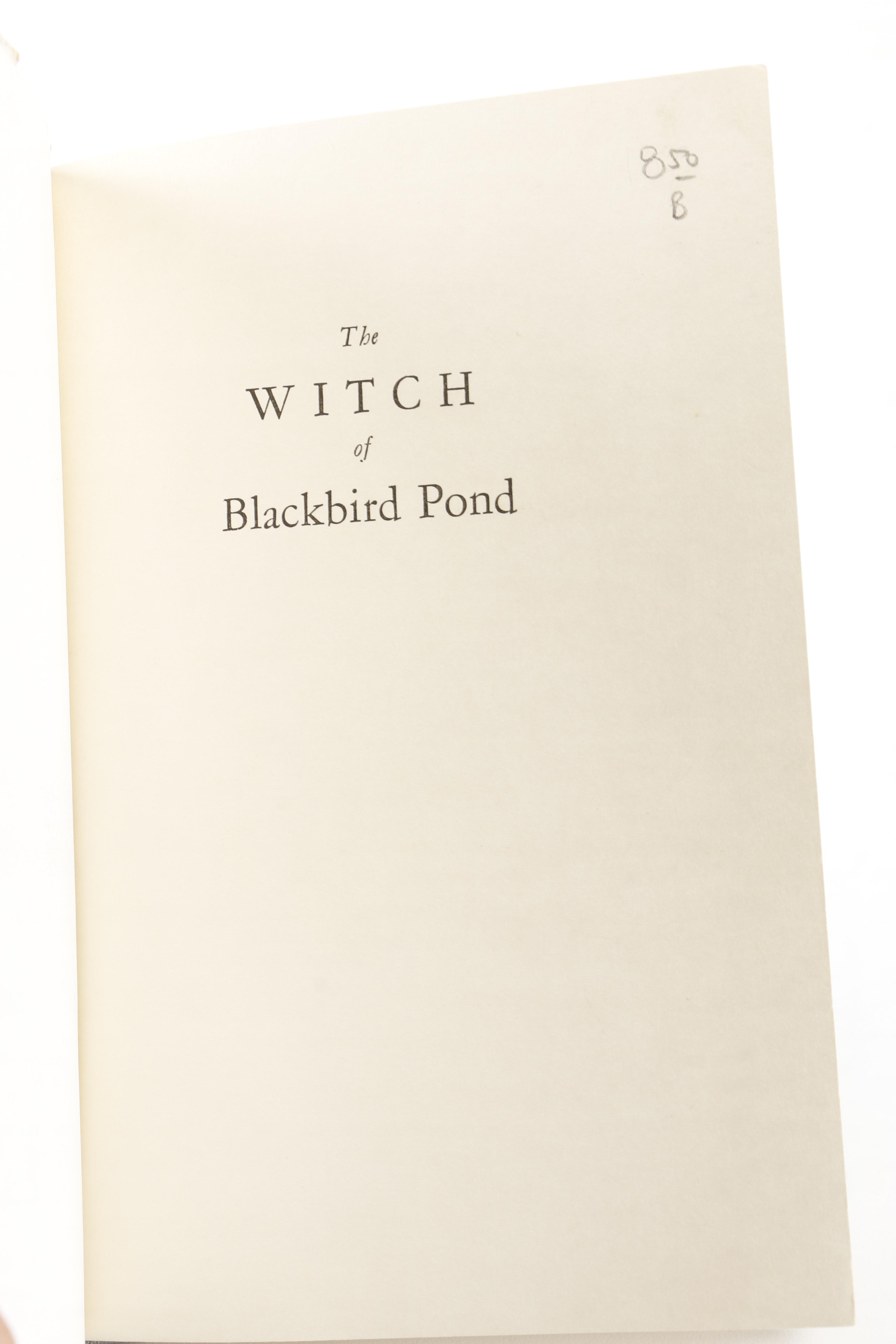 1958 "The Witch of Blackbird Pond" by Elizabeth George Speare