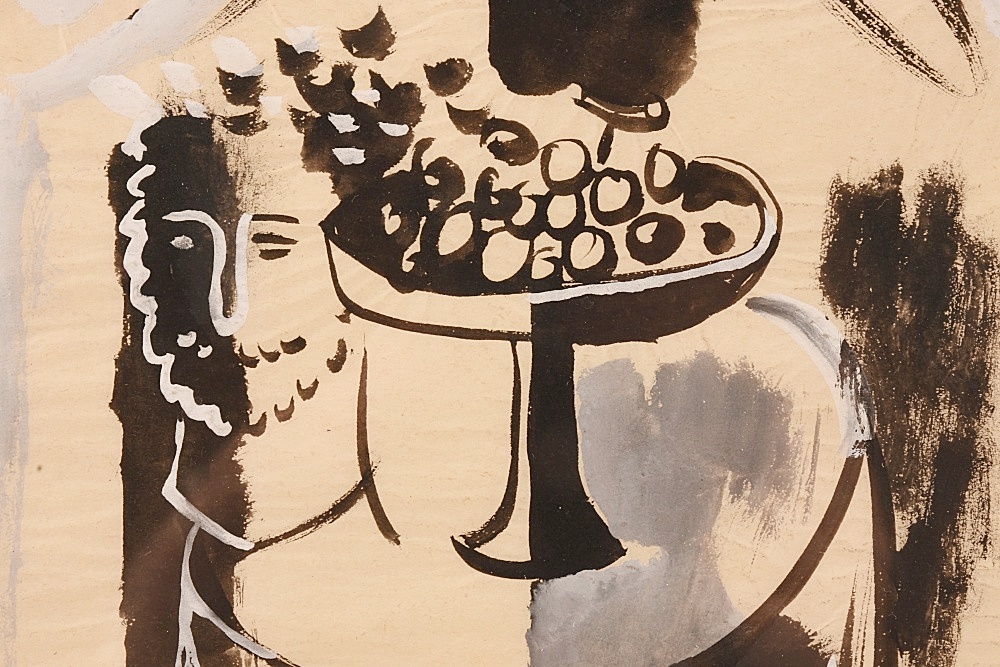 Edgar Yaeger Original Gouache Painting on Paper