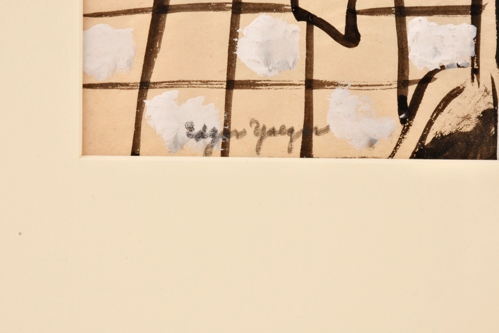 Edgar Yaeger Original Gouache Painting on Paper