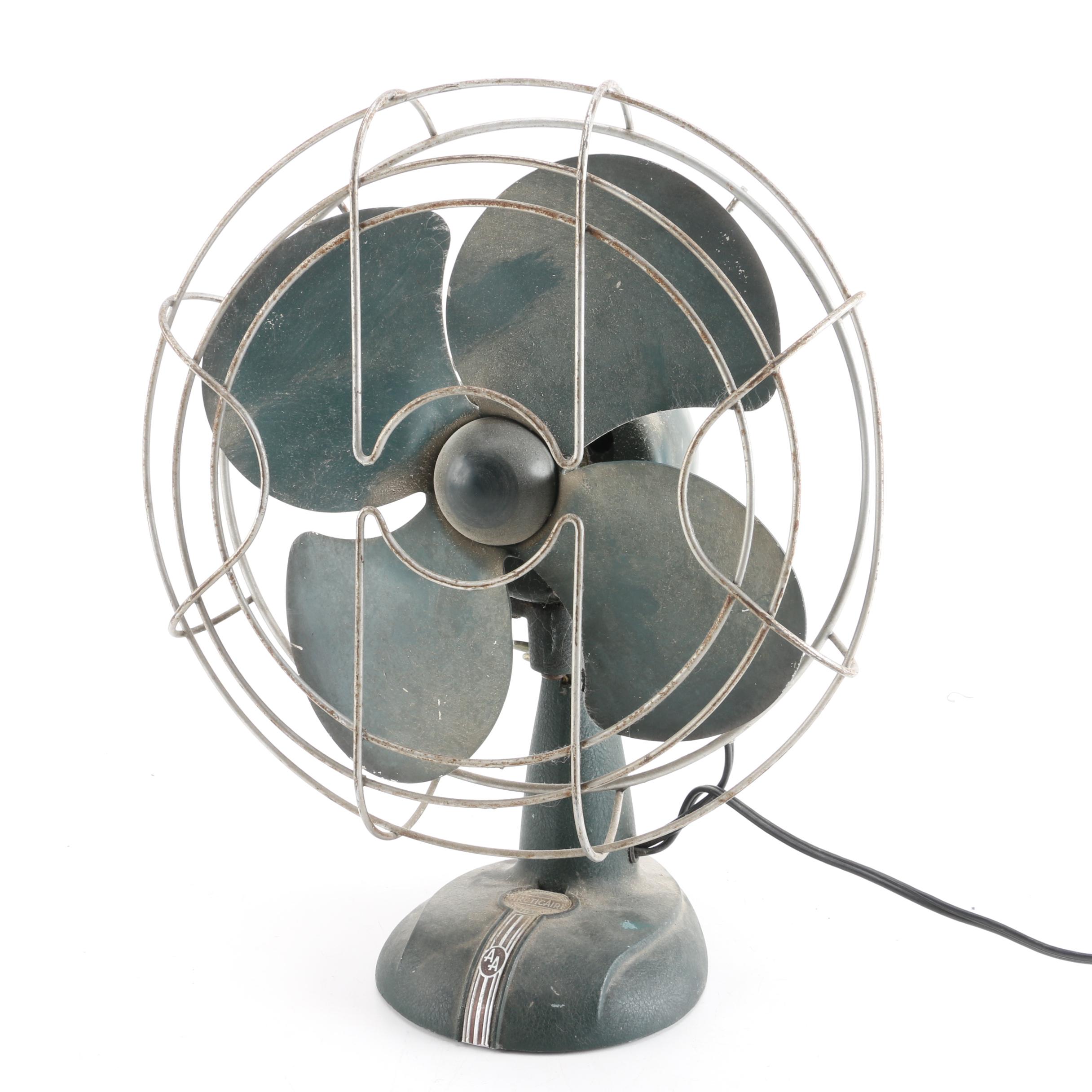 Vintage Arctic Aire Metal Desk Fan