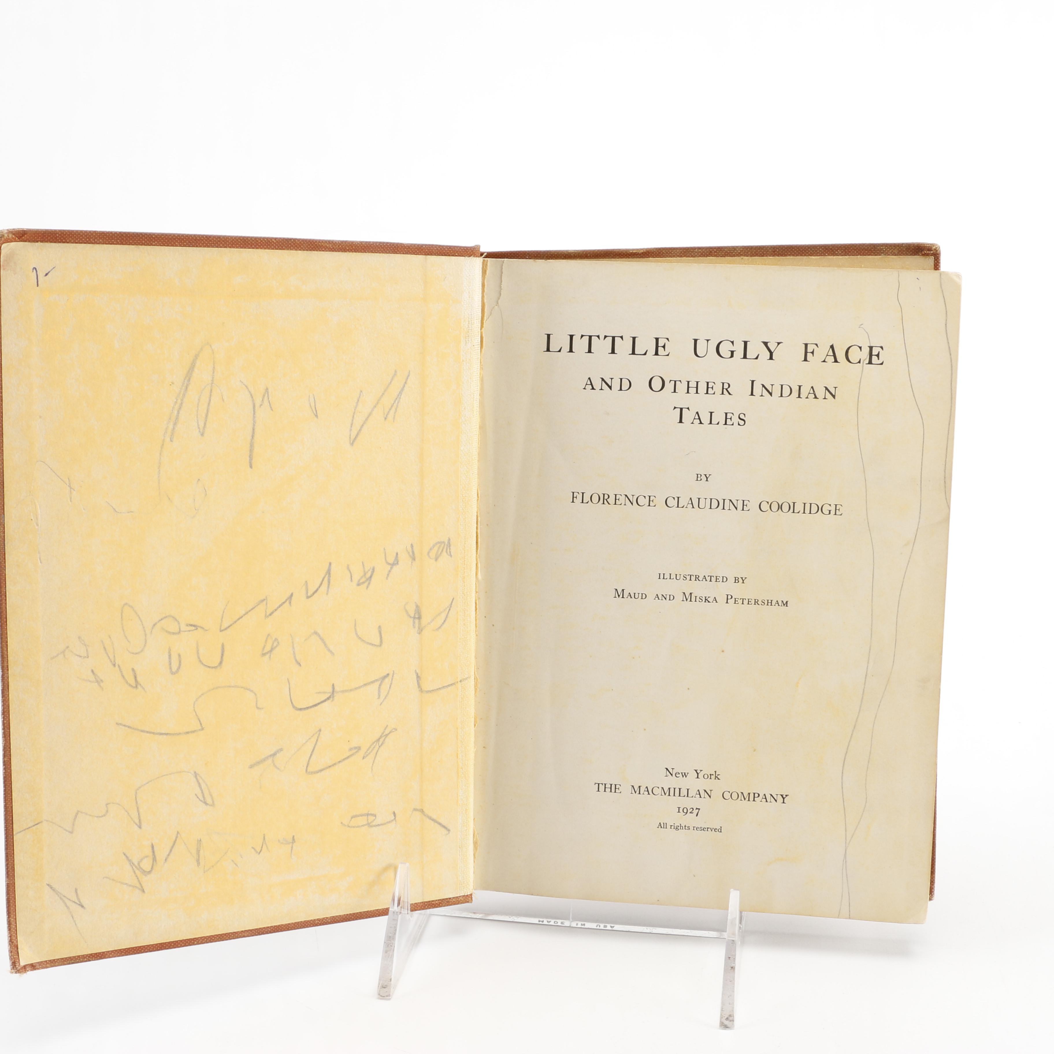 1927 Illustrated "Little Ugly Face and Other Indian Tales" by Florence Claudine Coolidge