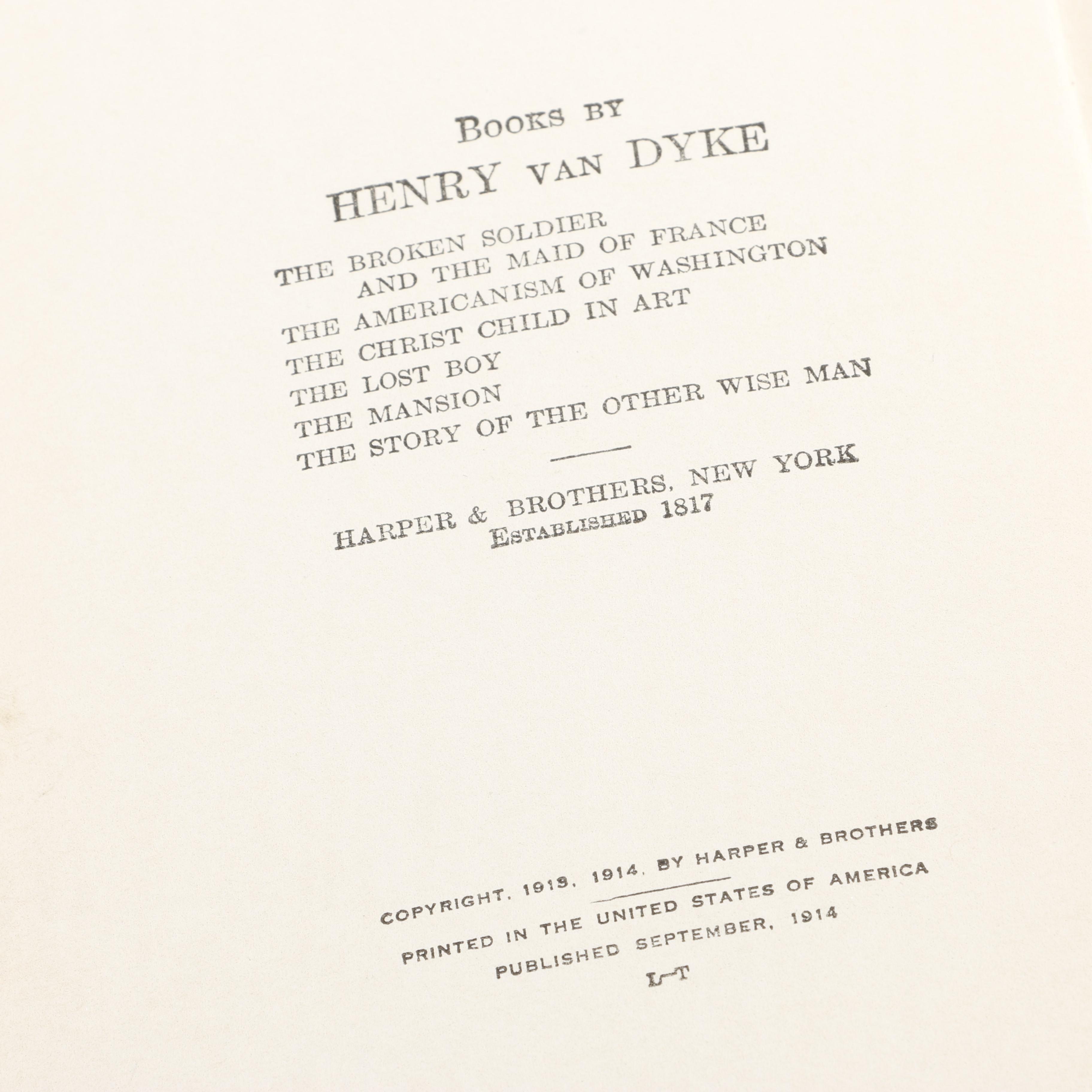 1914 "The Lost Boy" by Henry van Dyke