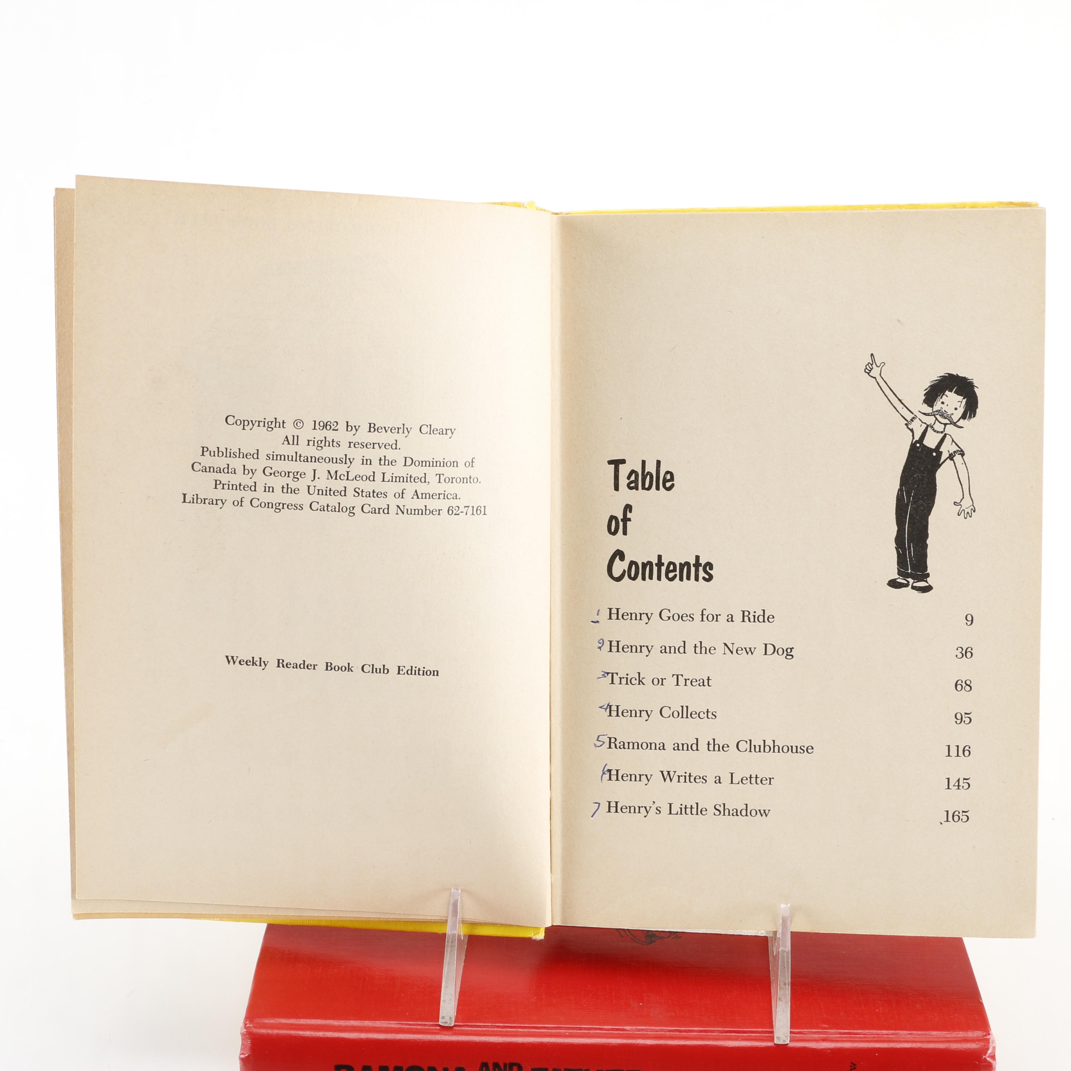Children's Novels by Beverly Cleary including "Henry and the Clubhouse"