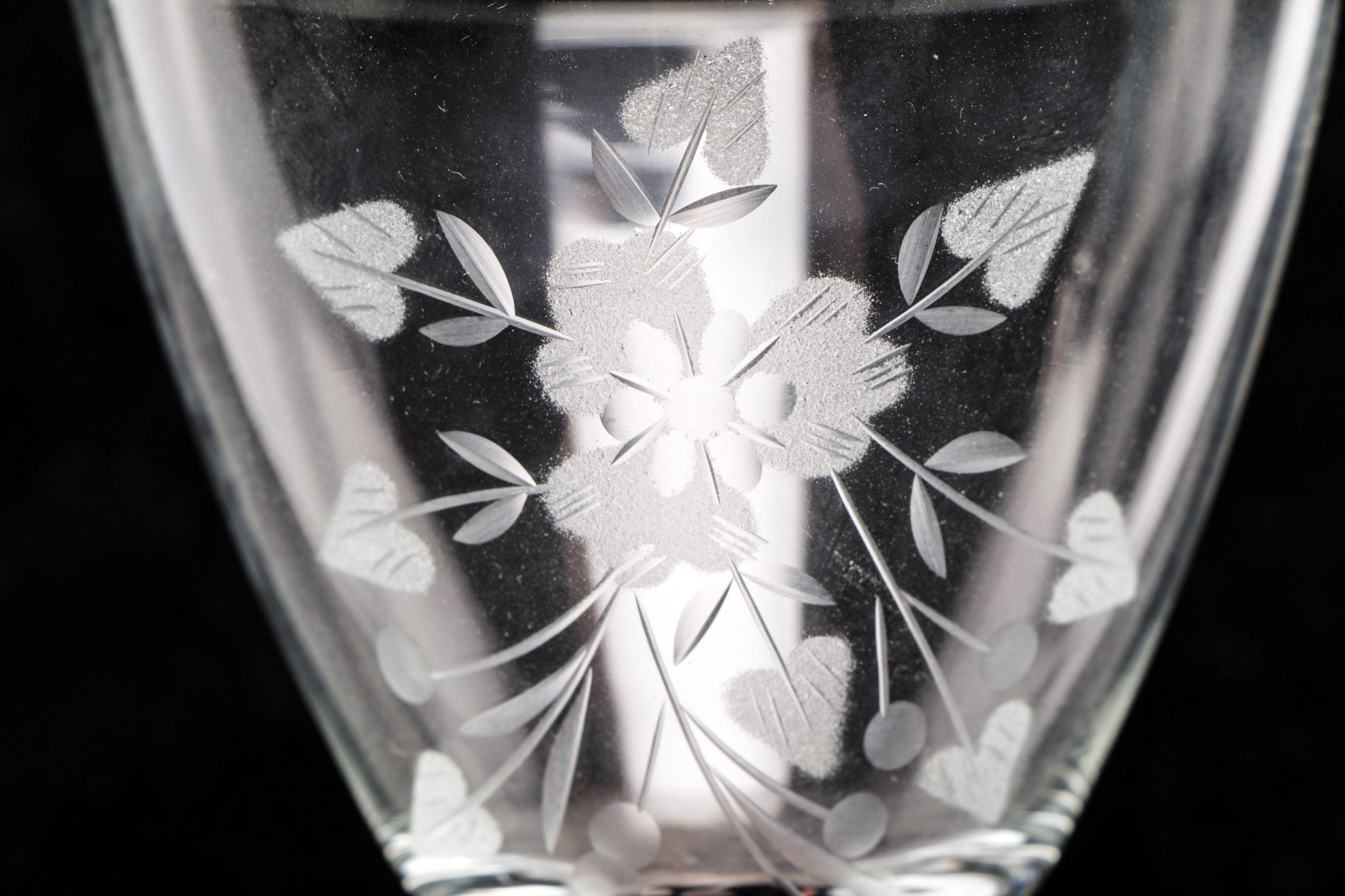 Vintage Decanter With Matching Glasses