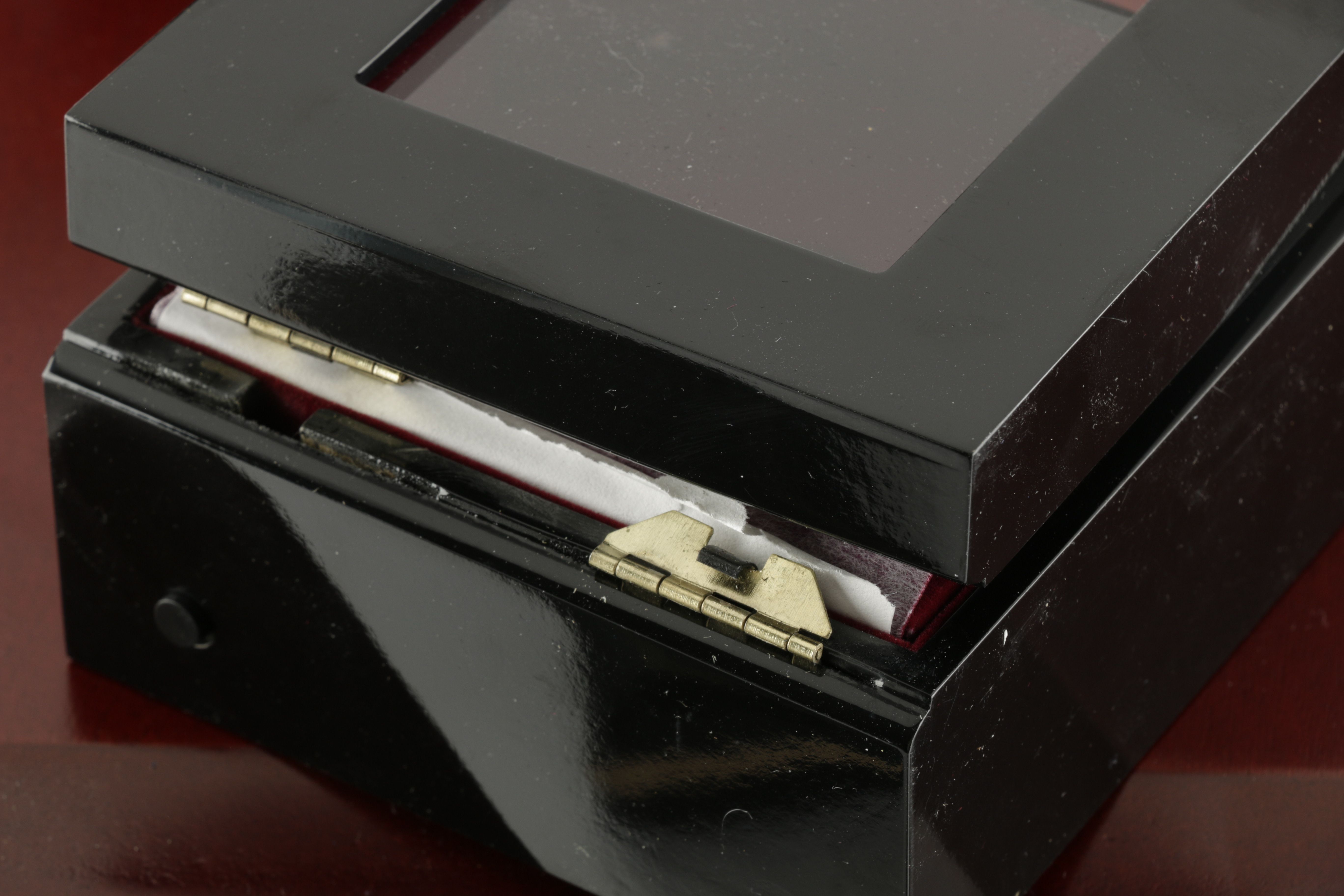 Two Wooden Coin Display Cases and Five Small Coin Boxes