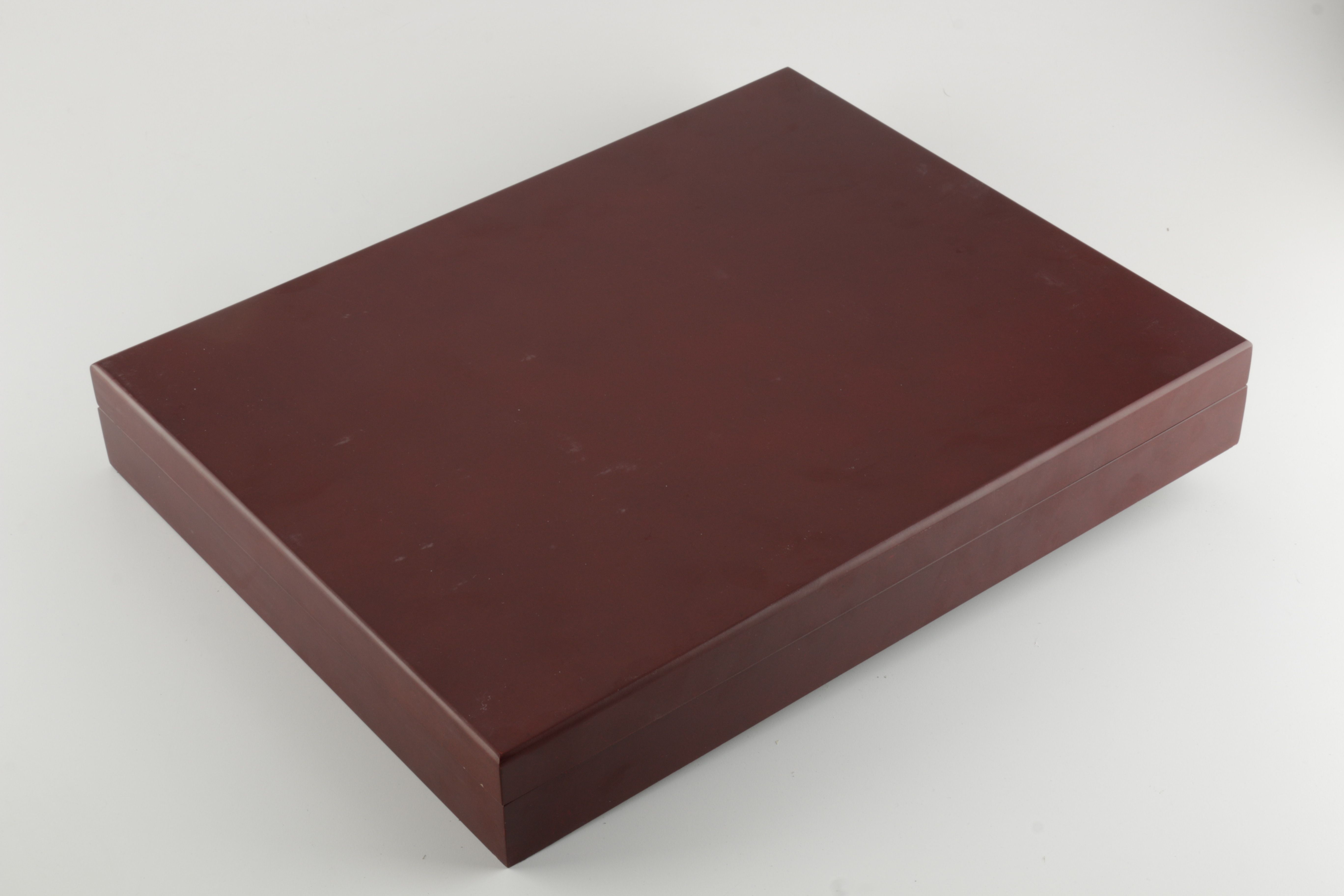 Two Wooden Coin Display Cases and Five Small Coin Boxes