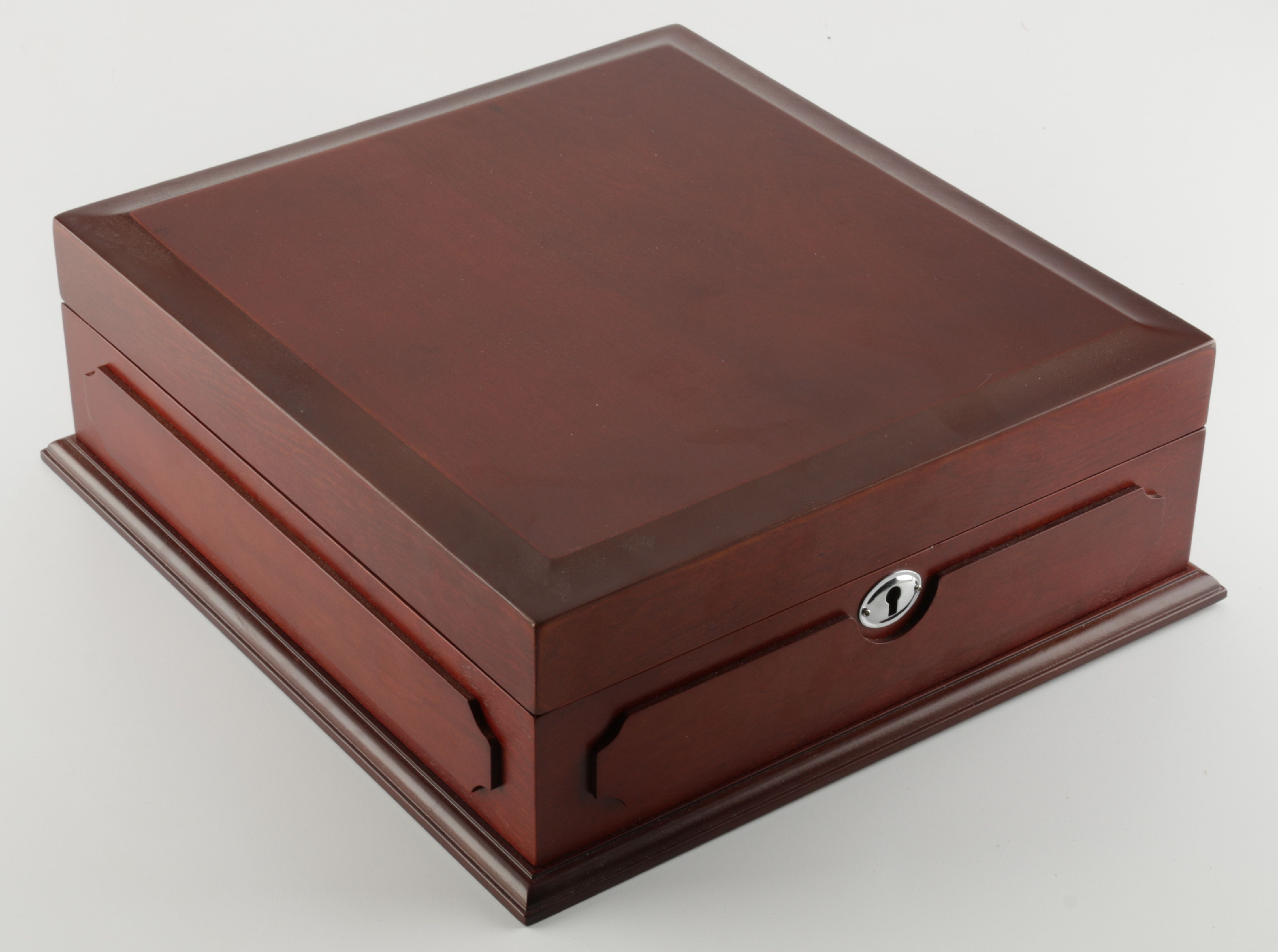 Two Wooden Coin Display Cases and Five Small Coin Boxes