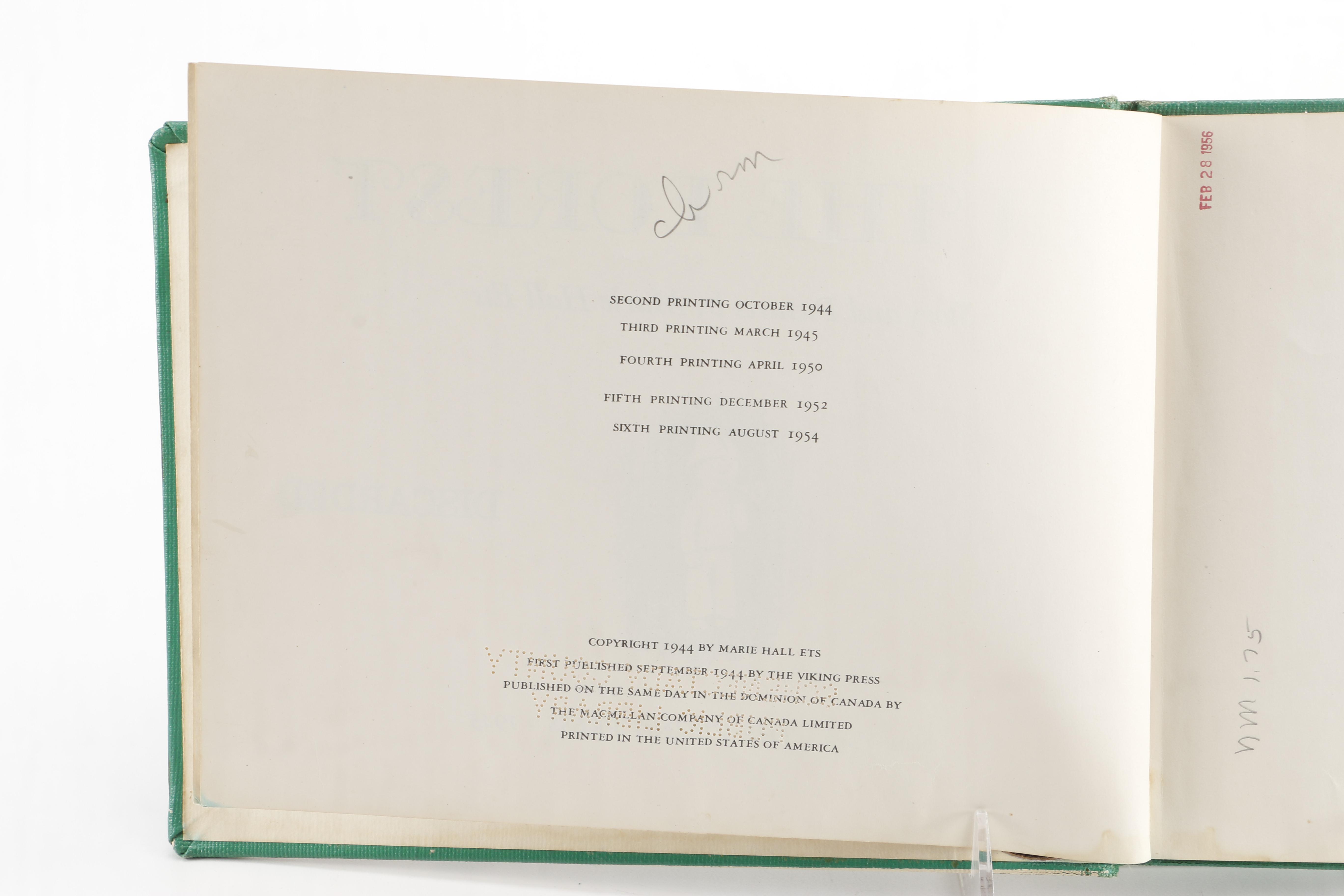 Marie Hall Ets Children's Books