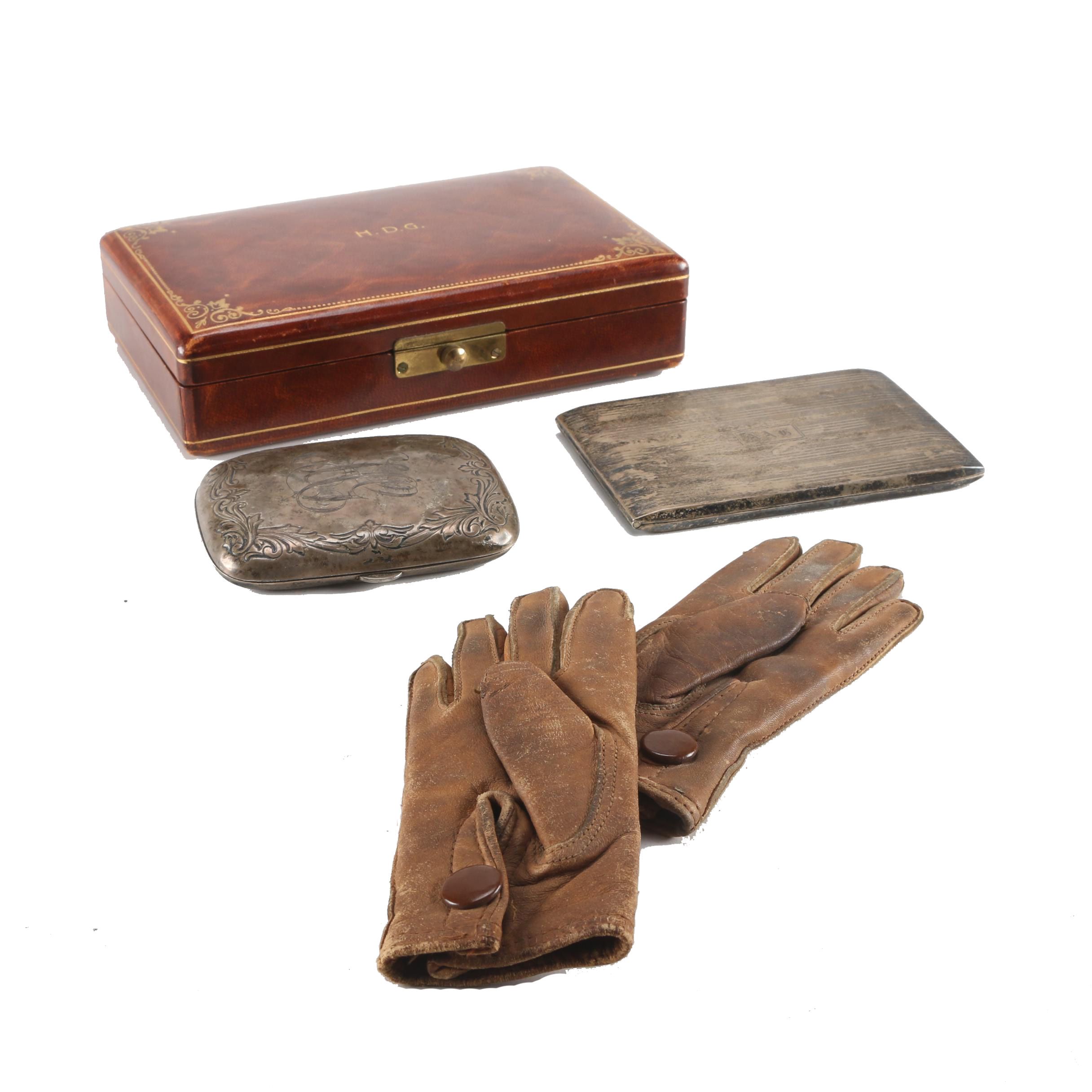 Group of Men's Vintage Accessories Including Sterling Silver