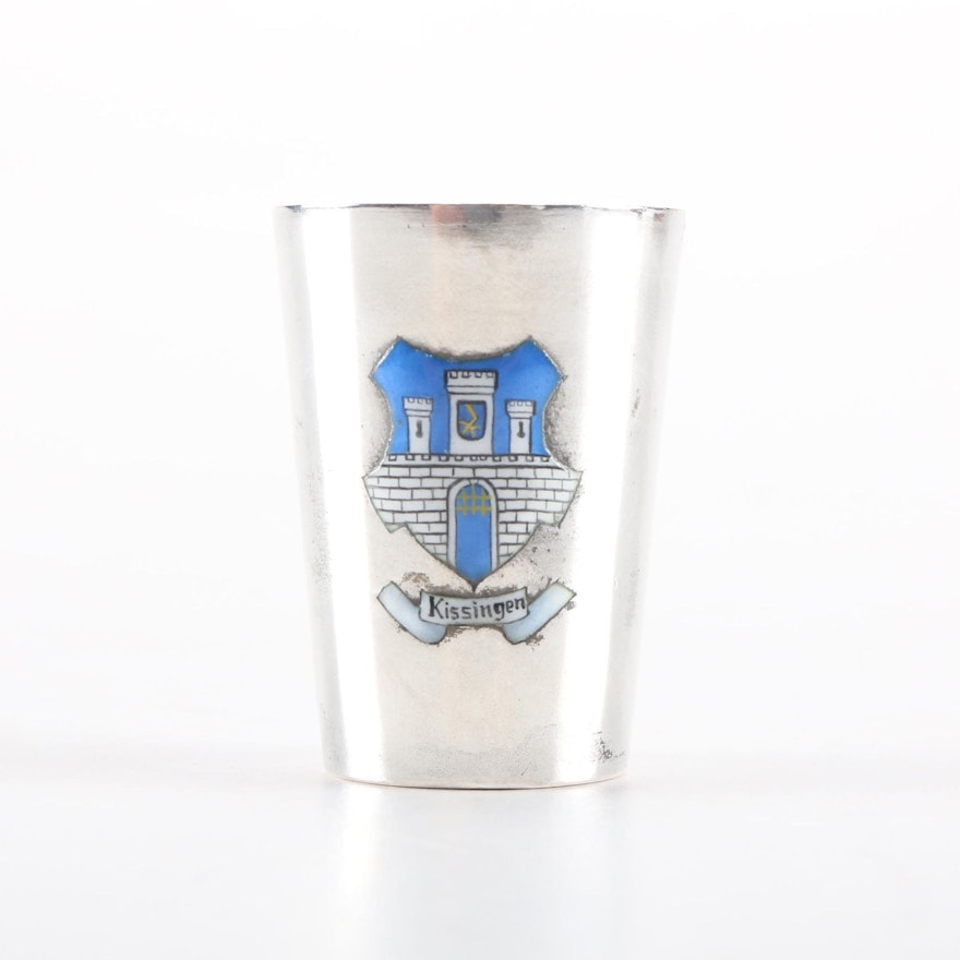 German 800 Silver Kissingen Souvenir Shot Glass