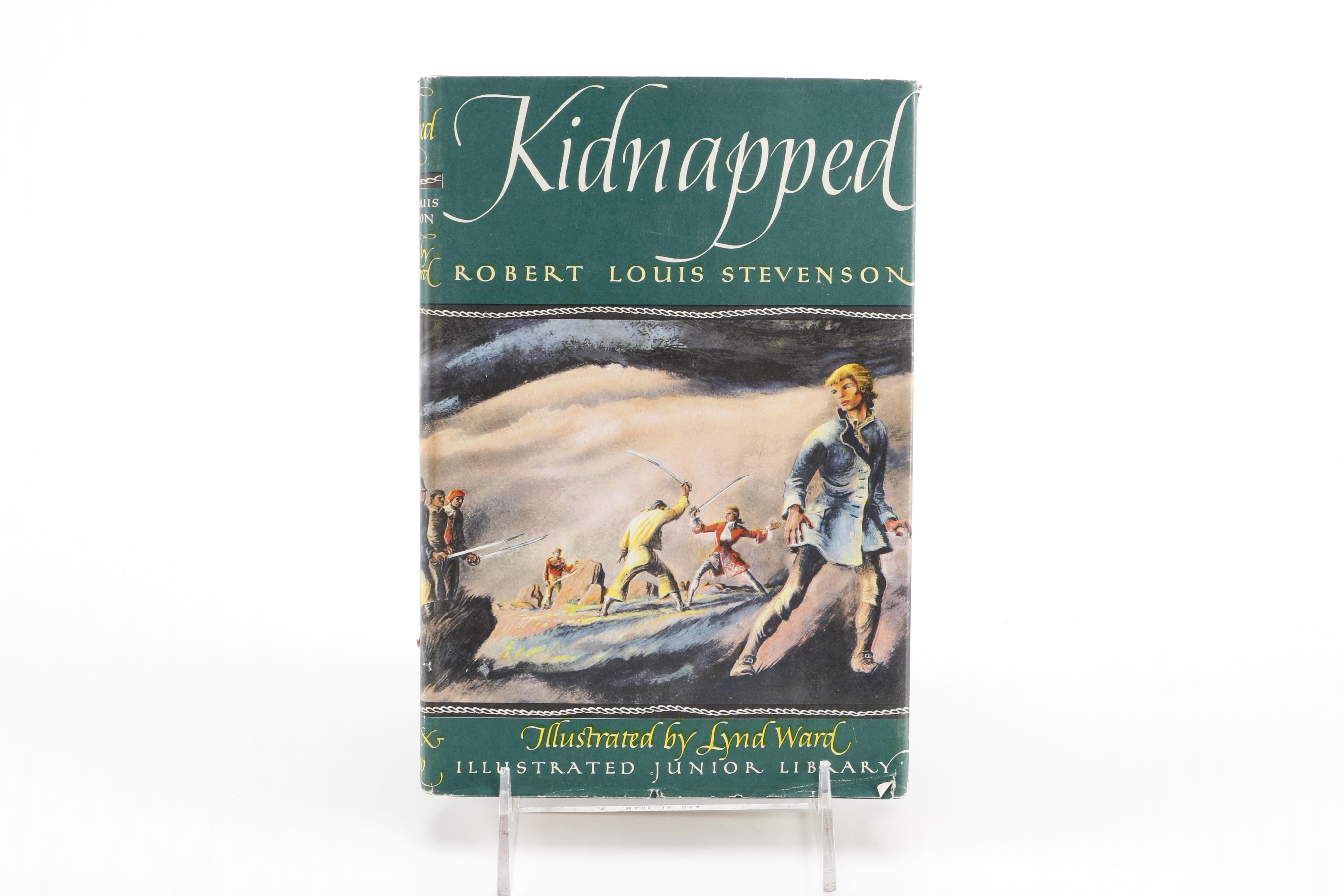 Collection of Children's Adventure Books including "Kidnapped" by Robert Louis Stevenson
