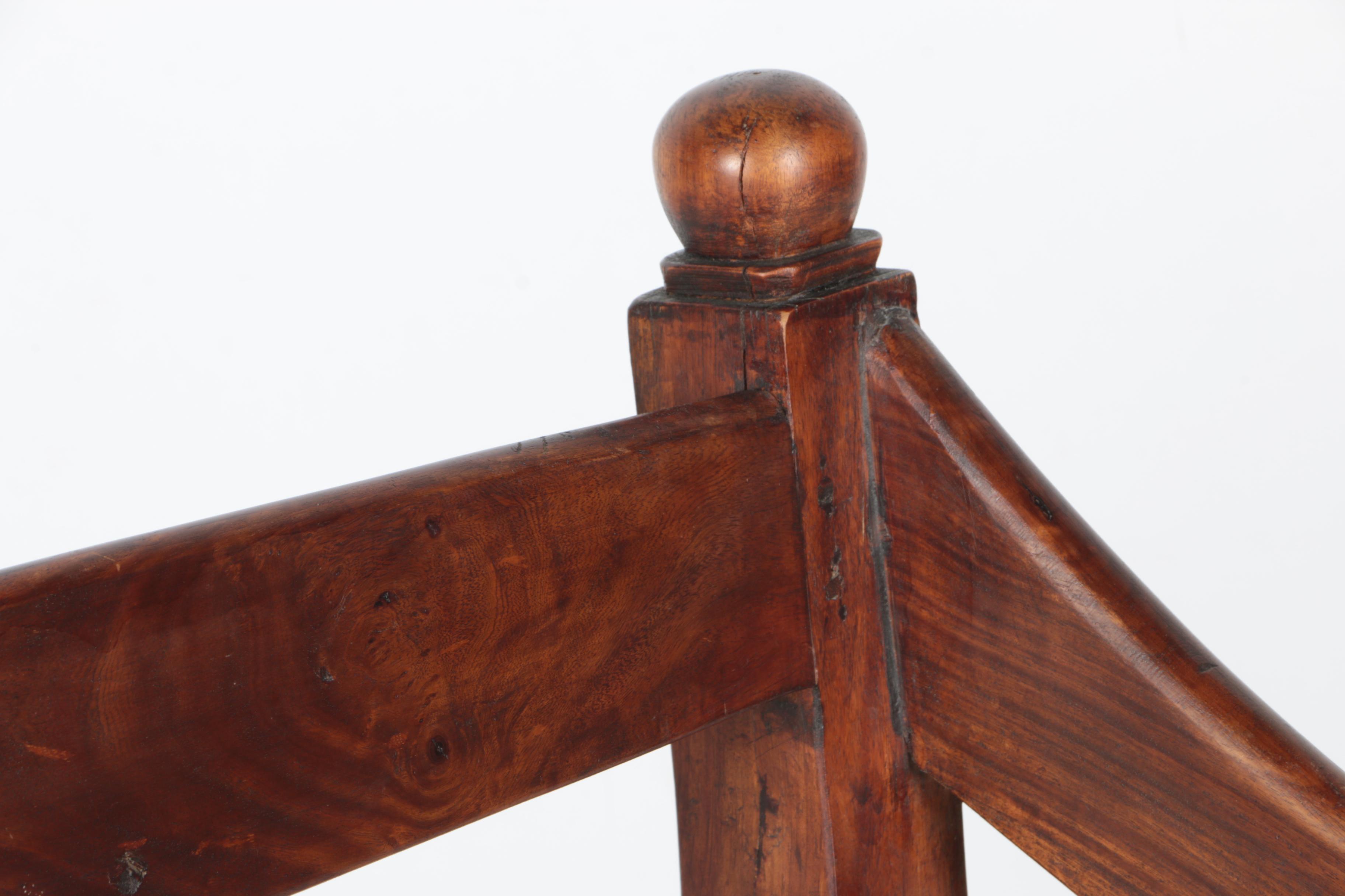 Vintage Chinoiserie Elm Bench