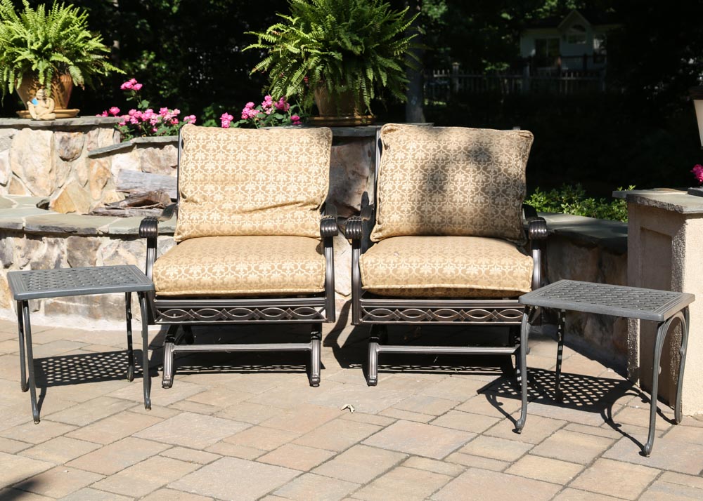 Agio Outdoor Chairs with Side Tables