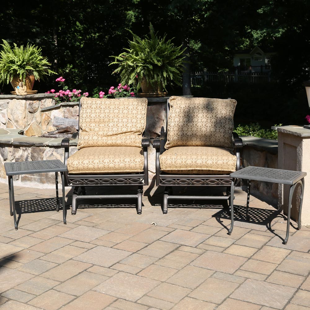 Agio Outdoor Chairs with Side Tables