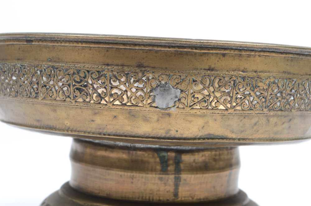 Antique Brass Footed Bowl