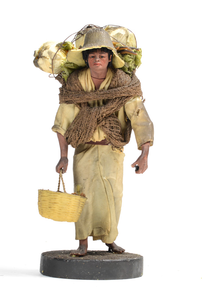 Spanish Colonial Wax Figure of Farmer