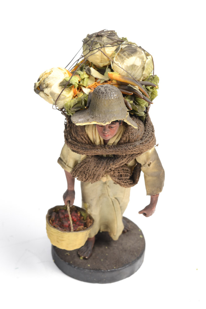 Spanish Colonial Wax Figure of Farmer