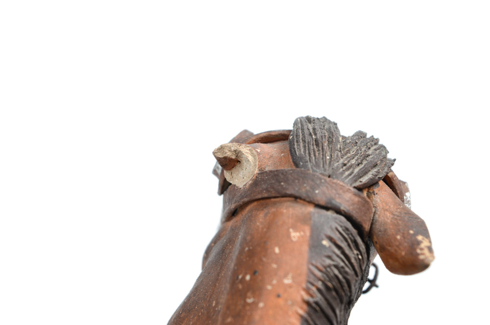 Spanish Colonial Pottery Figure of Dueler