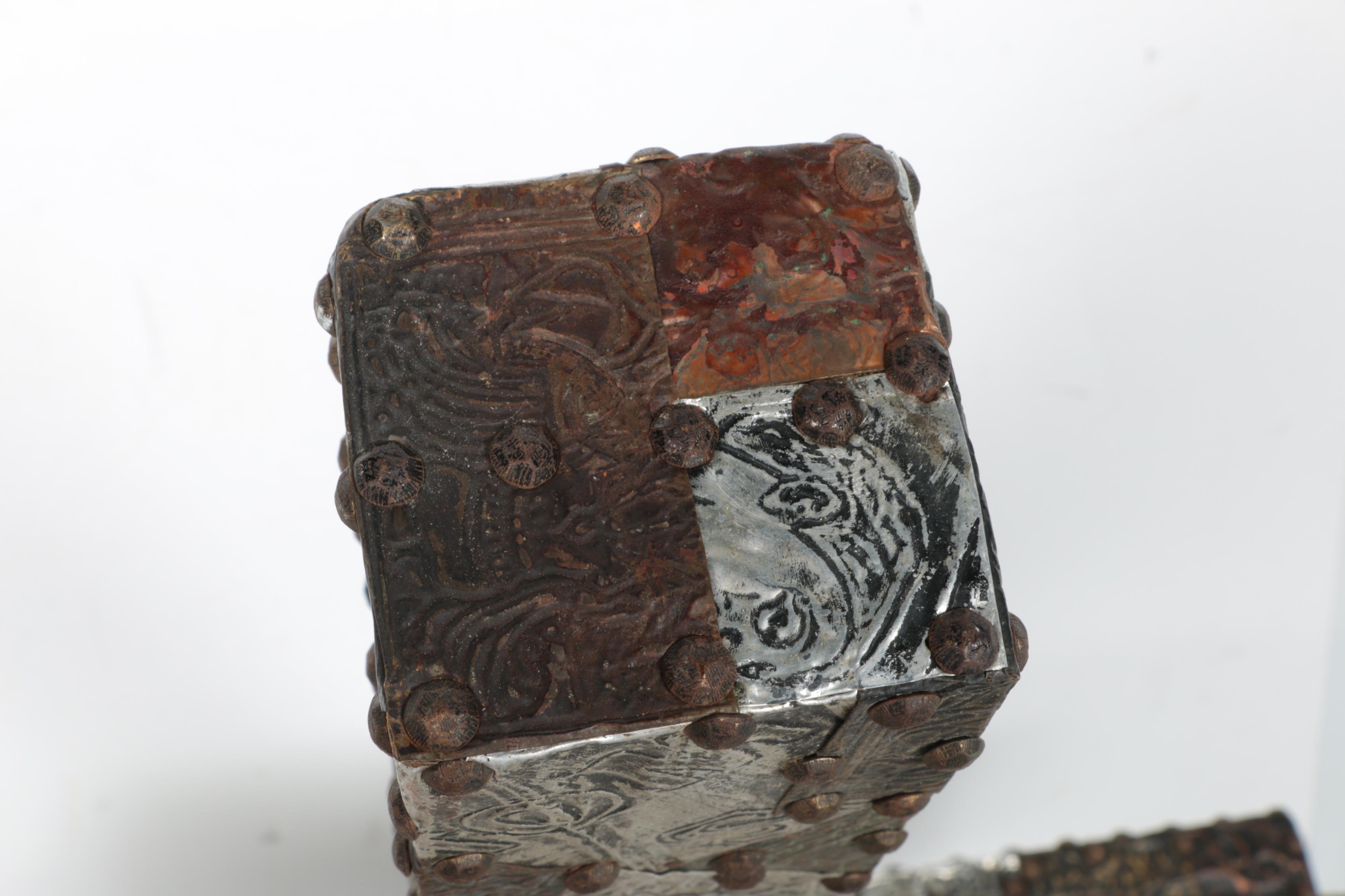 Wood and Metal Cross Sculpture